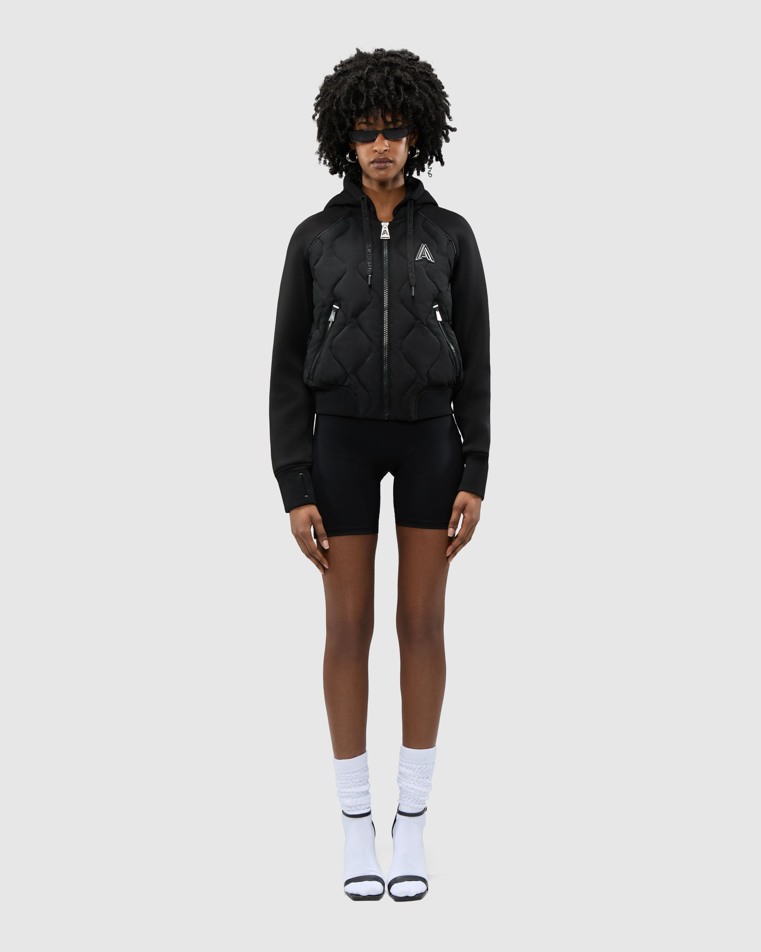 Sorlin Hybrid Insulated Bomber Jacket with Removable Hood