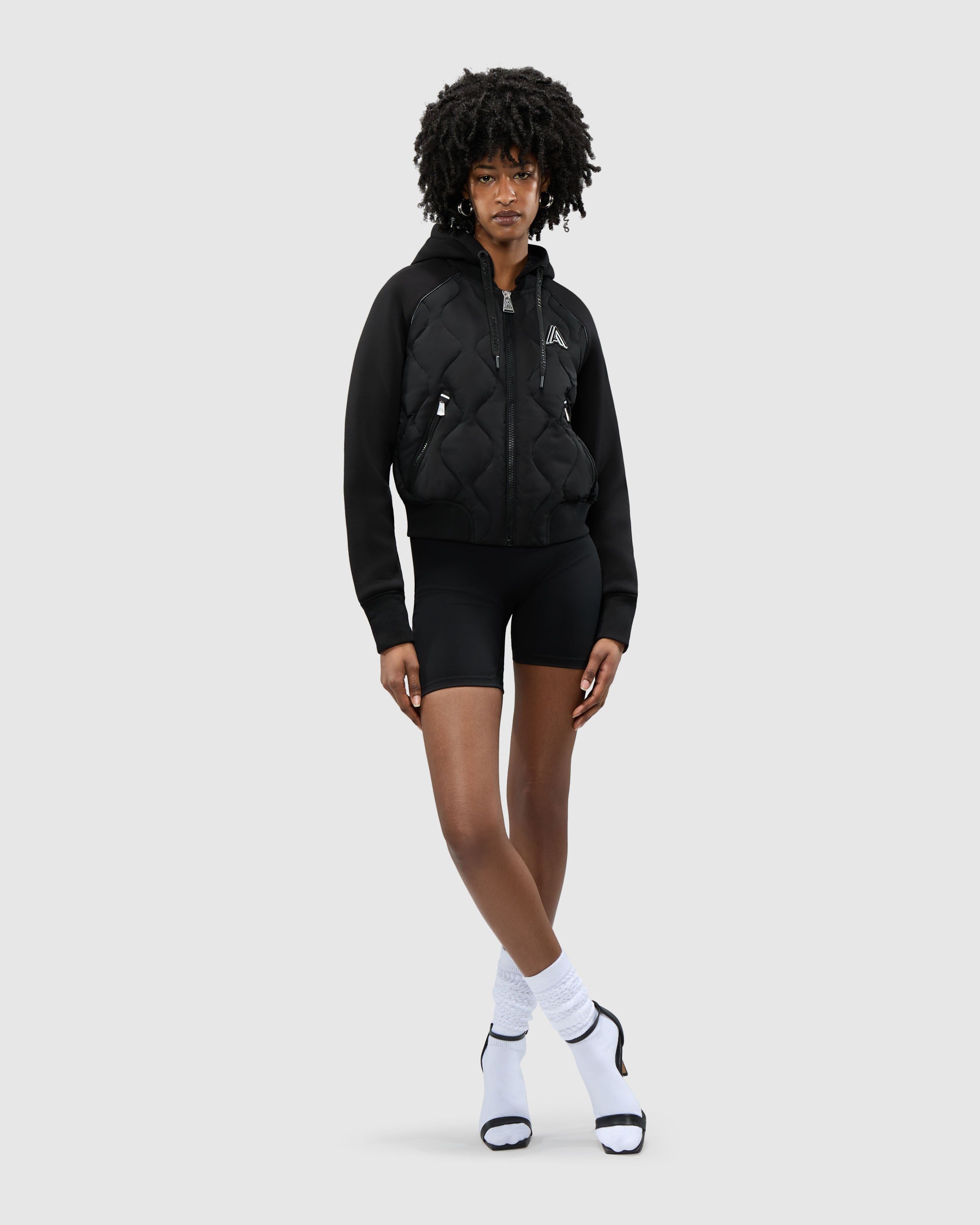 Sorlin Hybrid Insulated Bomber Jacket with Removable Hood