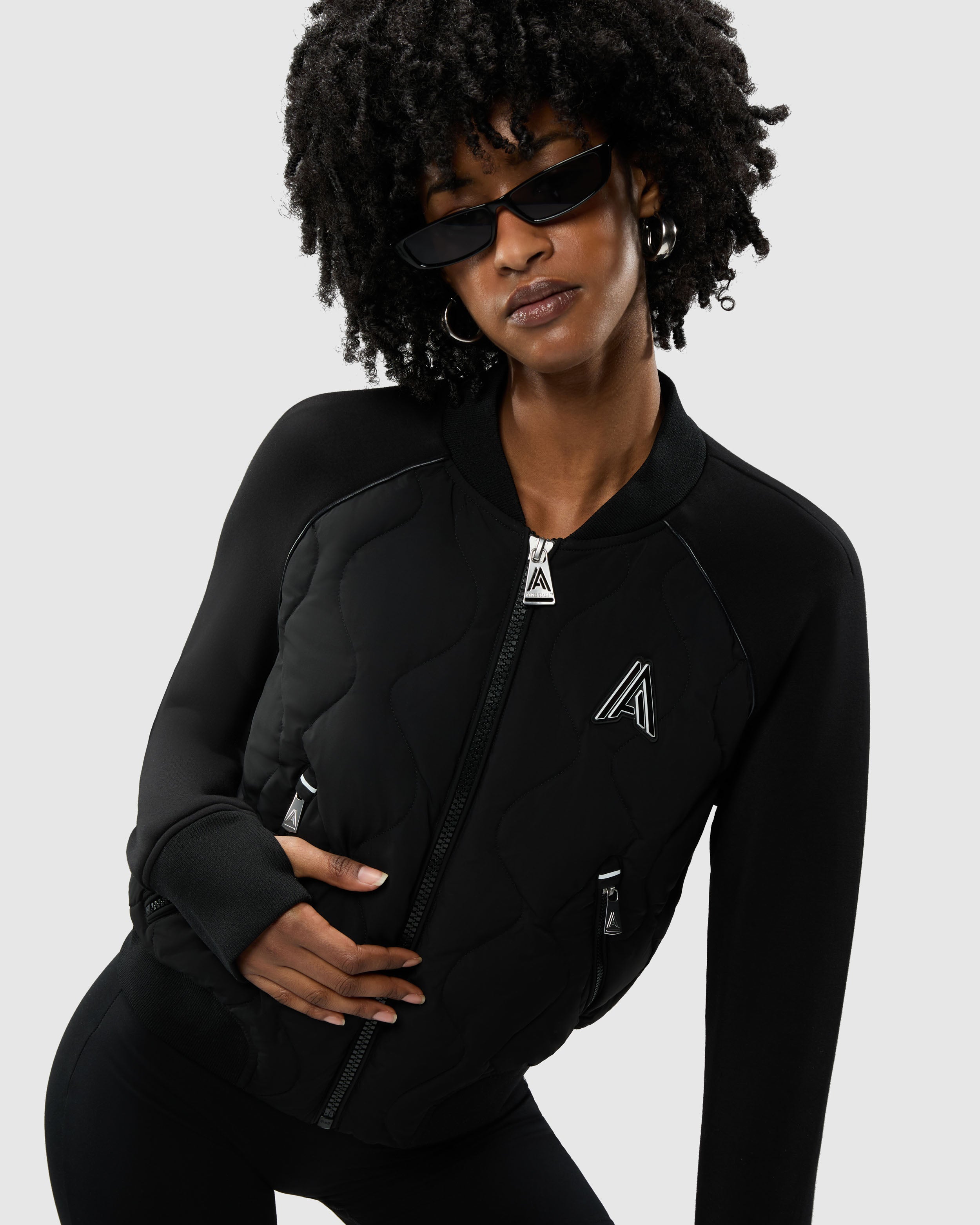 Sorlin Hybrid Insulated Bomber Jacket with Removable Hood