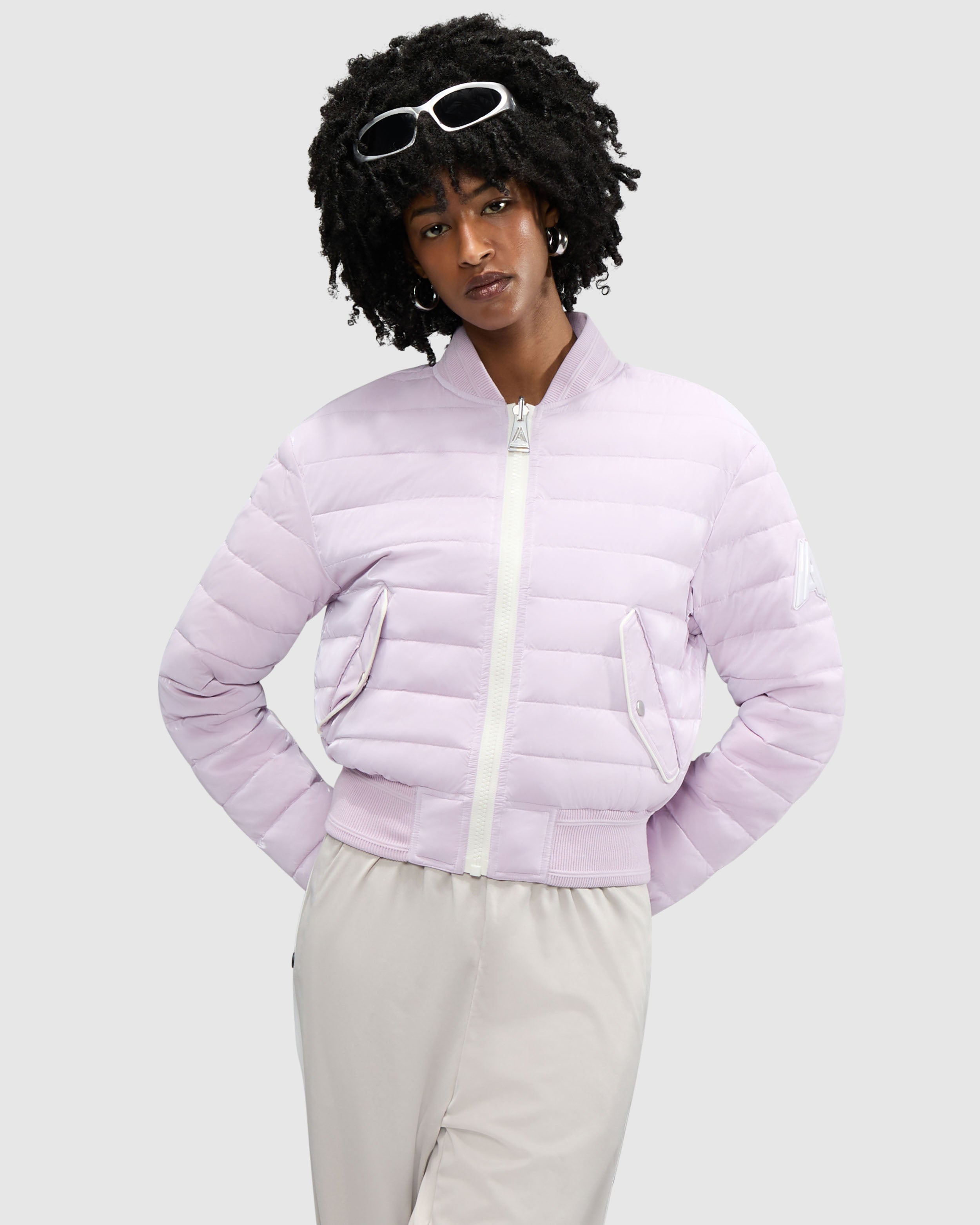 Cluza Reversible Quilted Bomber Jacket