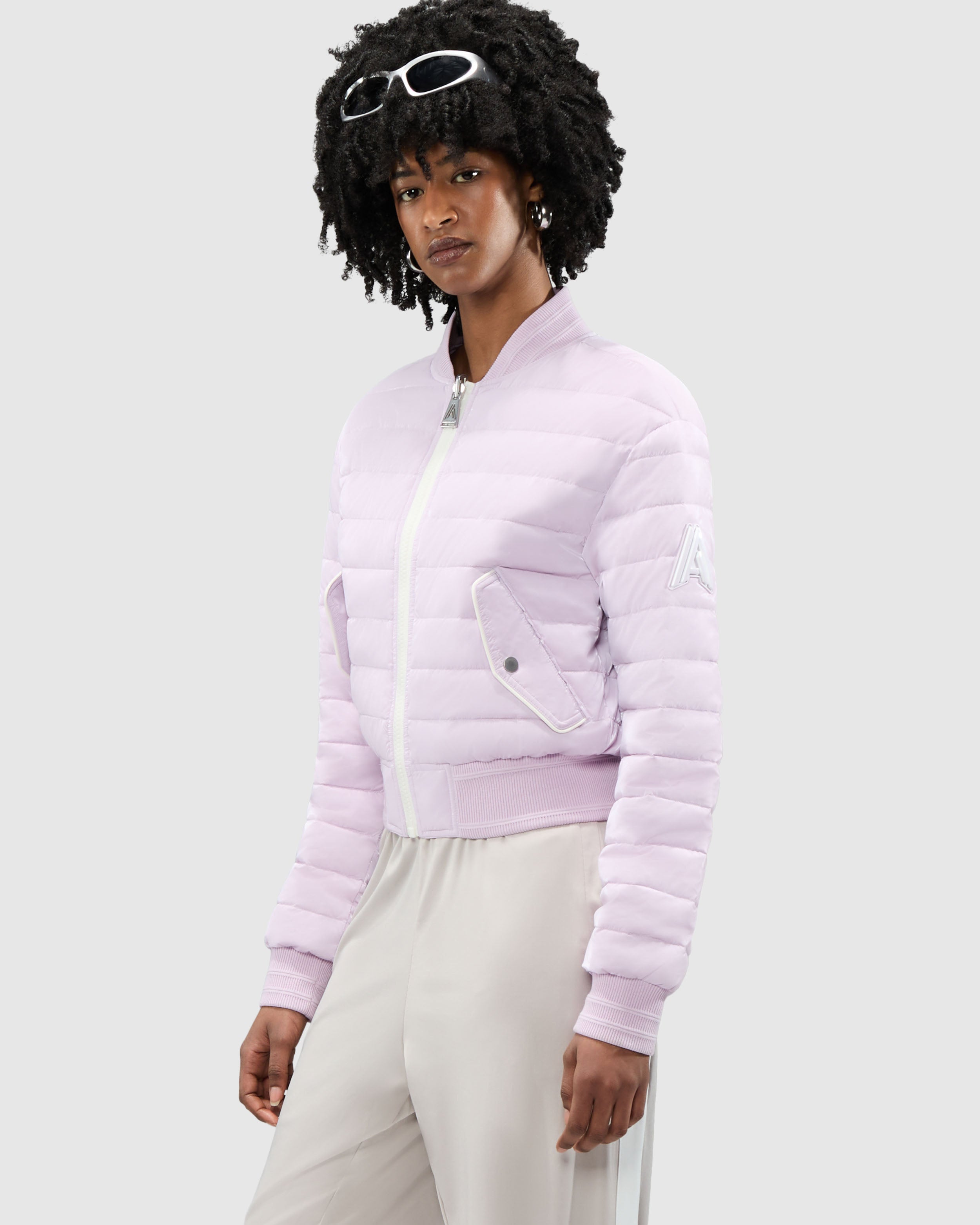 Cluza Reversible Quilted Bomber Jacket