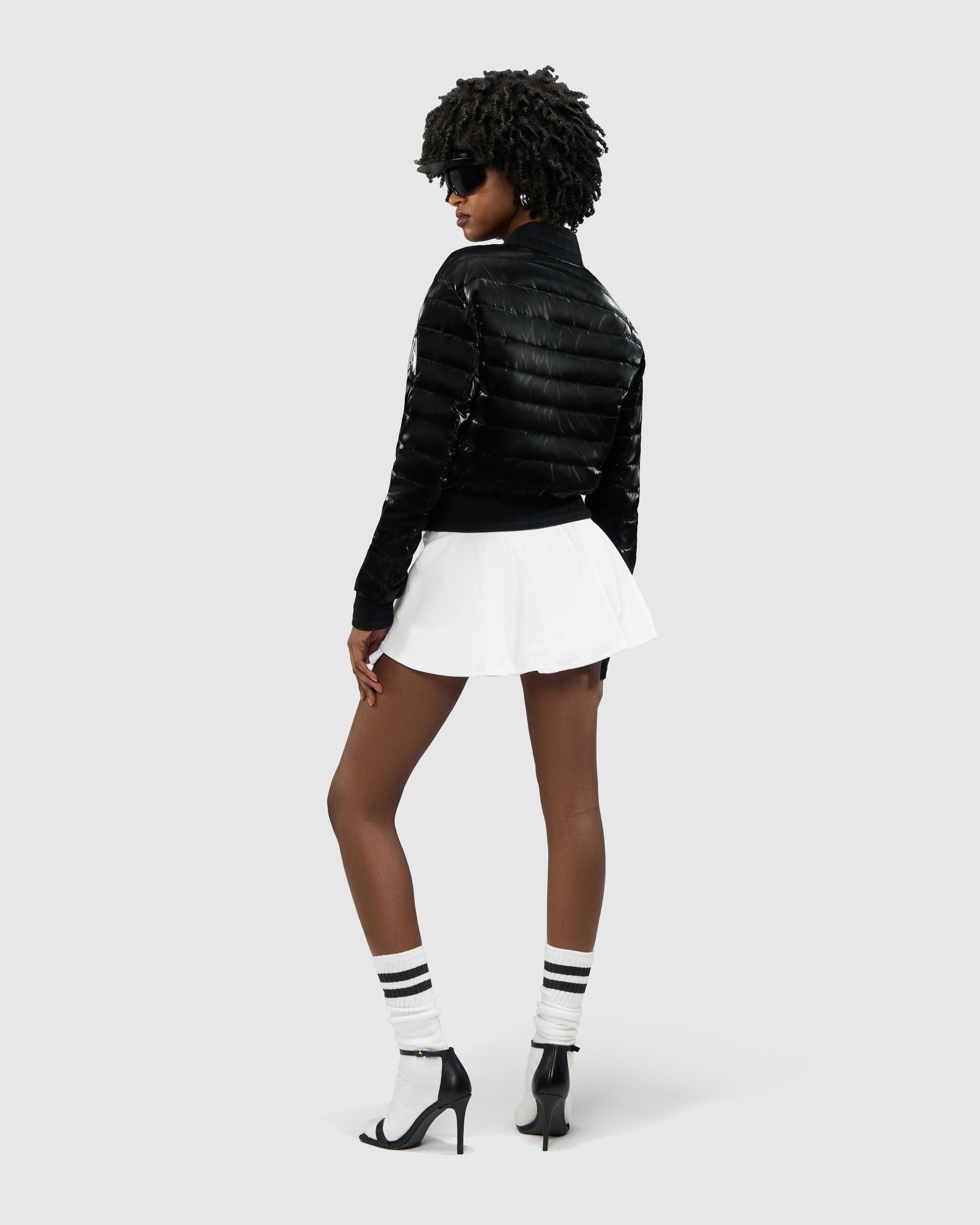 Cluza Reversible Quilted Bomber Jacket