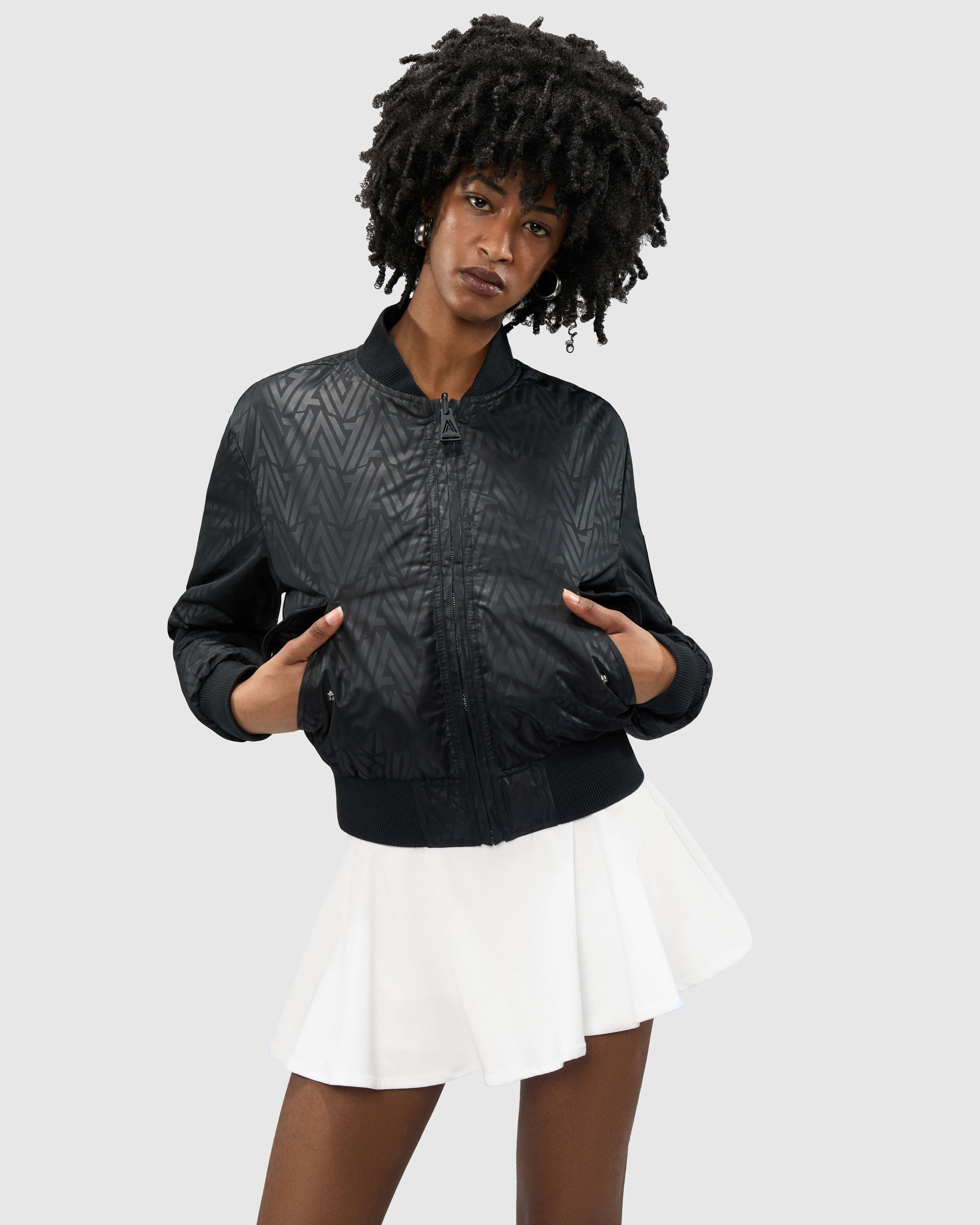Cluza Reversible Quilted Bomber Jacket