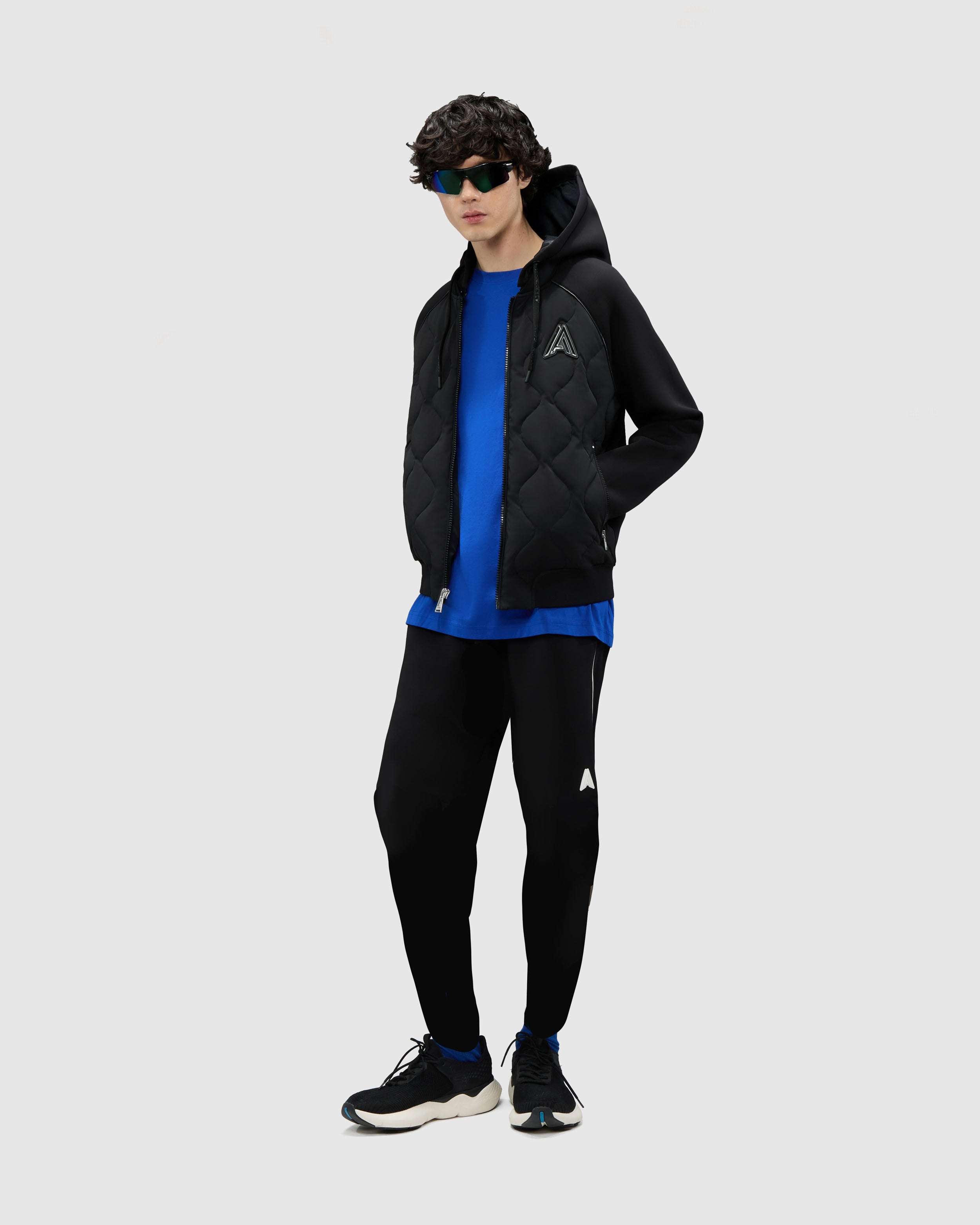 Bornant Hybrid Insulated Bomber Jacket with Removable Hood