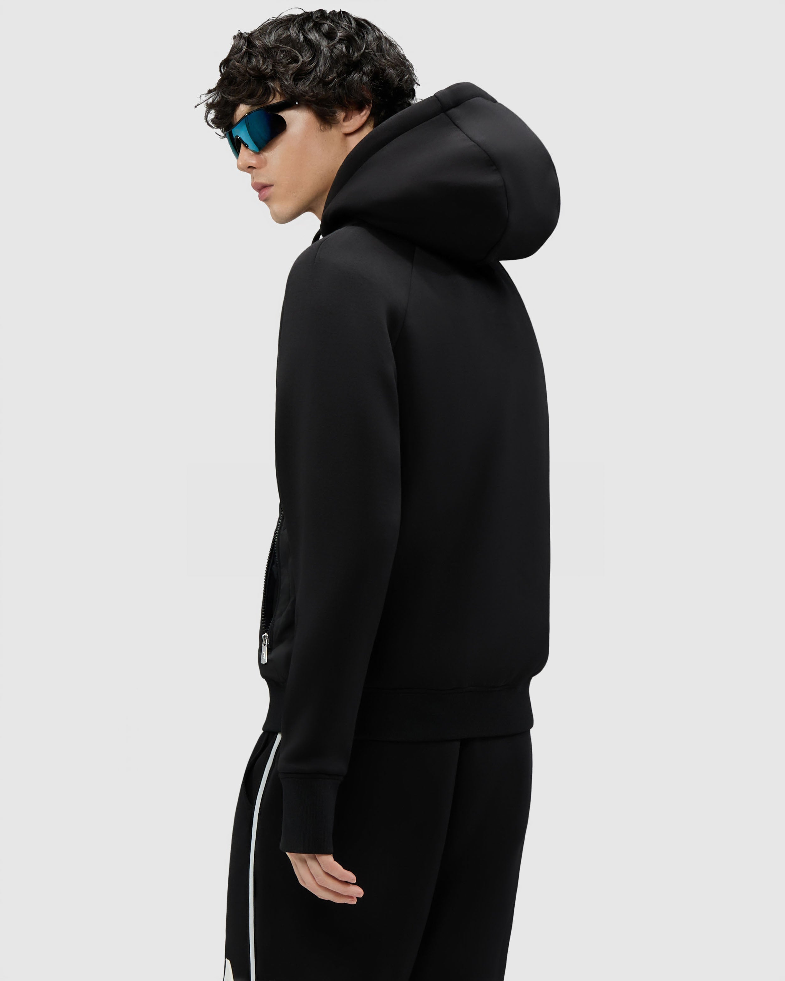 Bornant Hybrid Insulated Bomber Jacket with Removable Hood