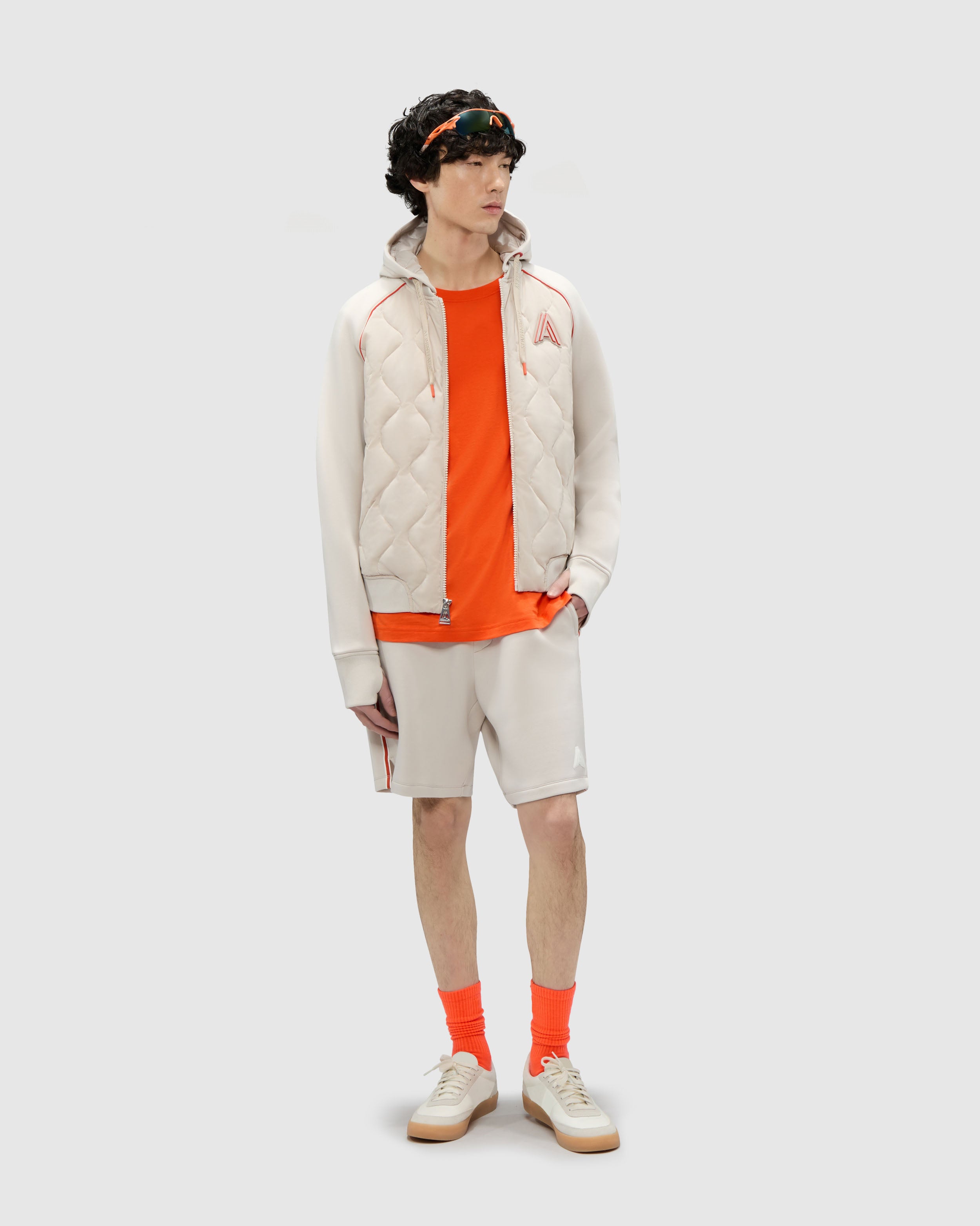 Bornant Hybrid Insulated Bomber Jacket with Removable Hood