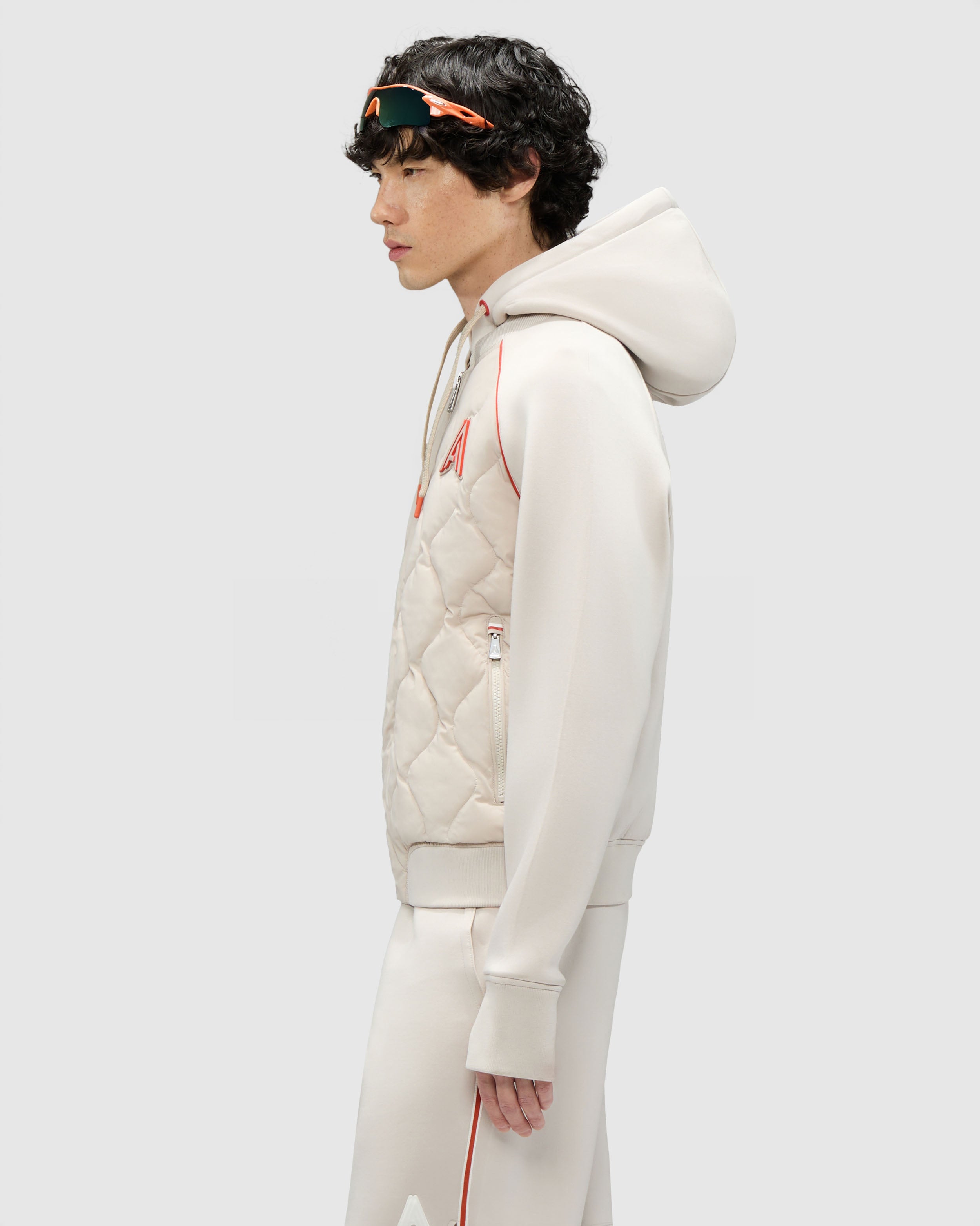 Bornant Hybrid Insulated Bomber Jacket with Removable Hood