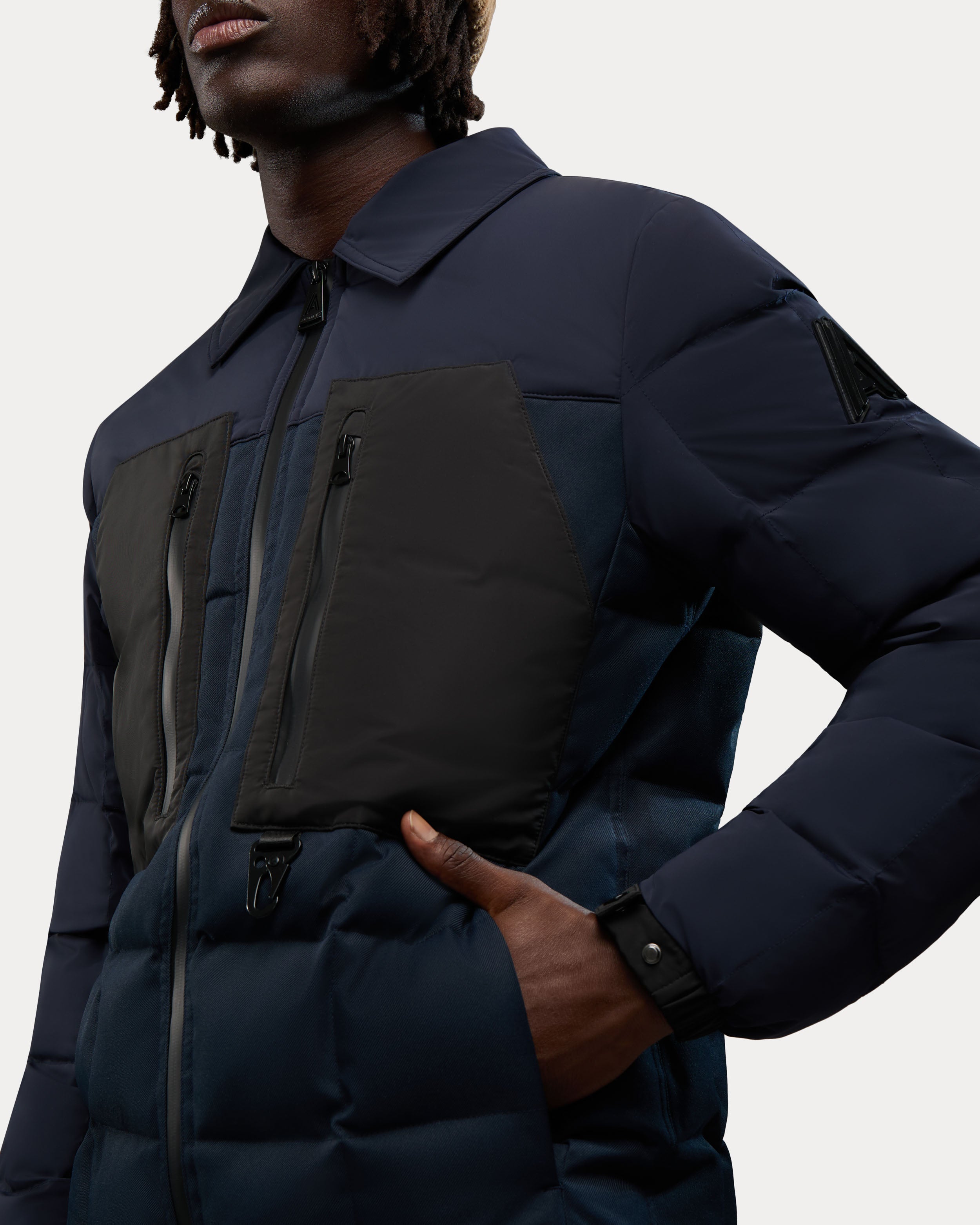 Berdiac Lightweight Transitional Mixed Media Quilted Jacket