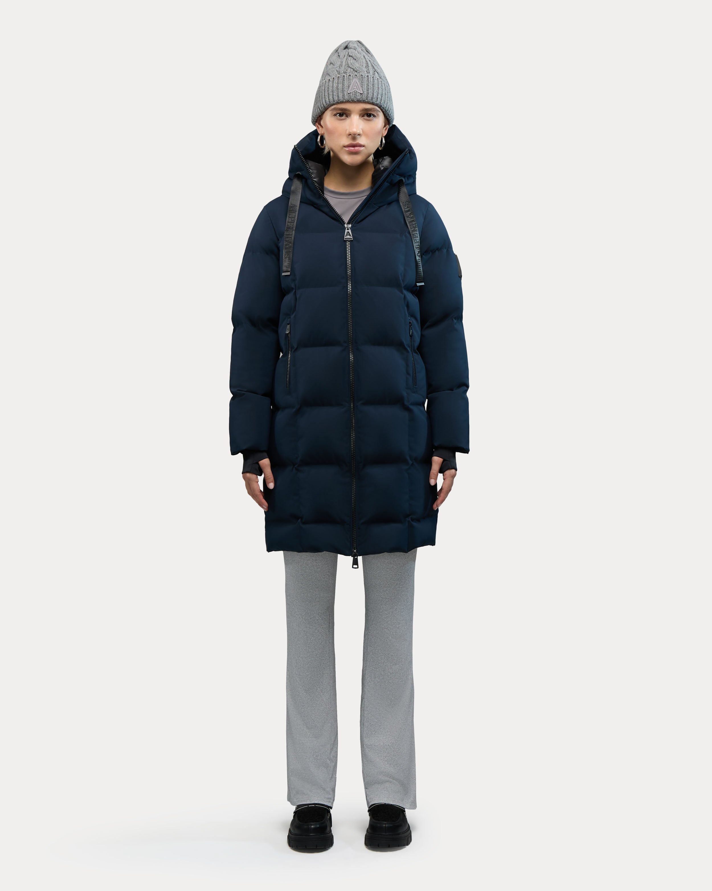 Cluze Mid-Length Puffer with Square Quilting