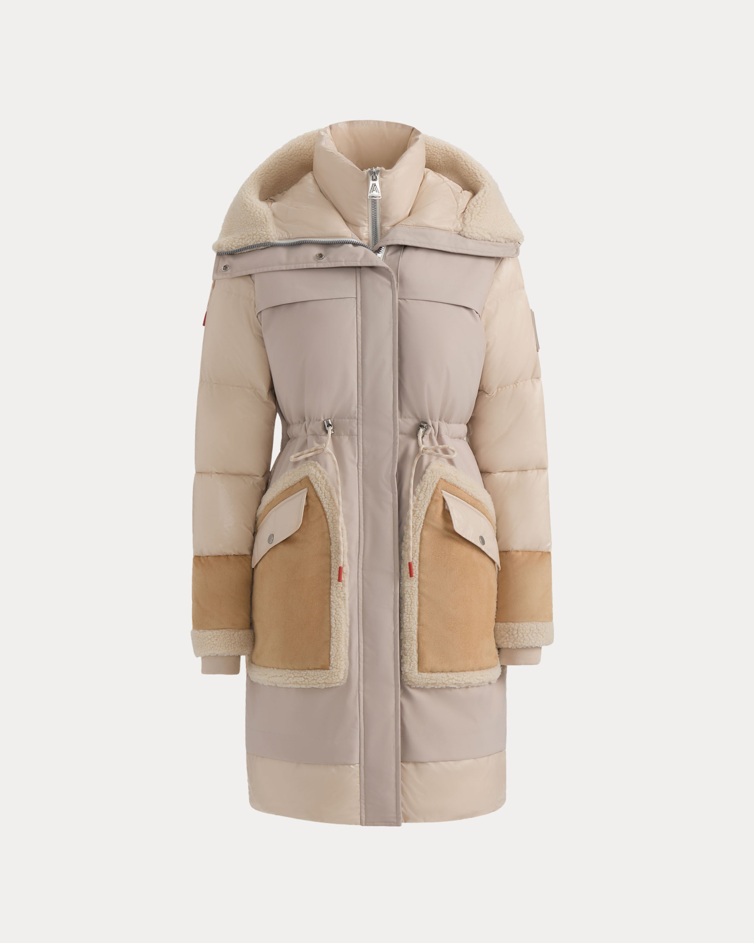 Malet parka polaire pour femme avec motifs mixtes