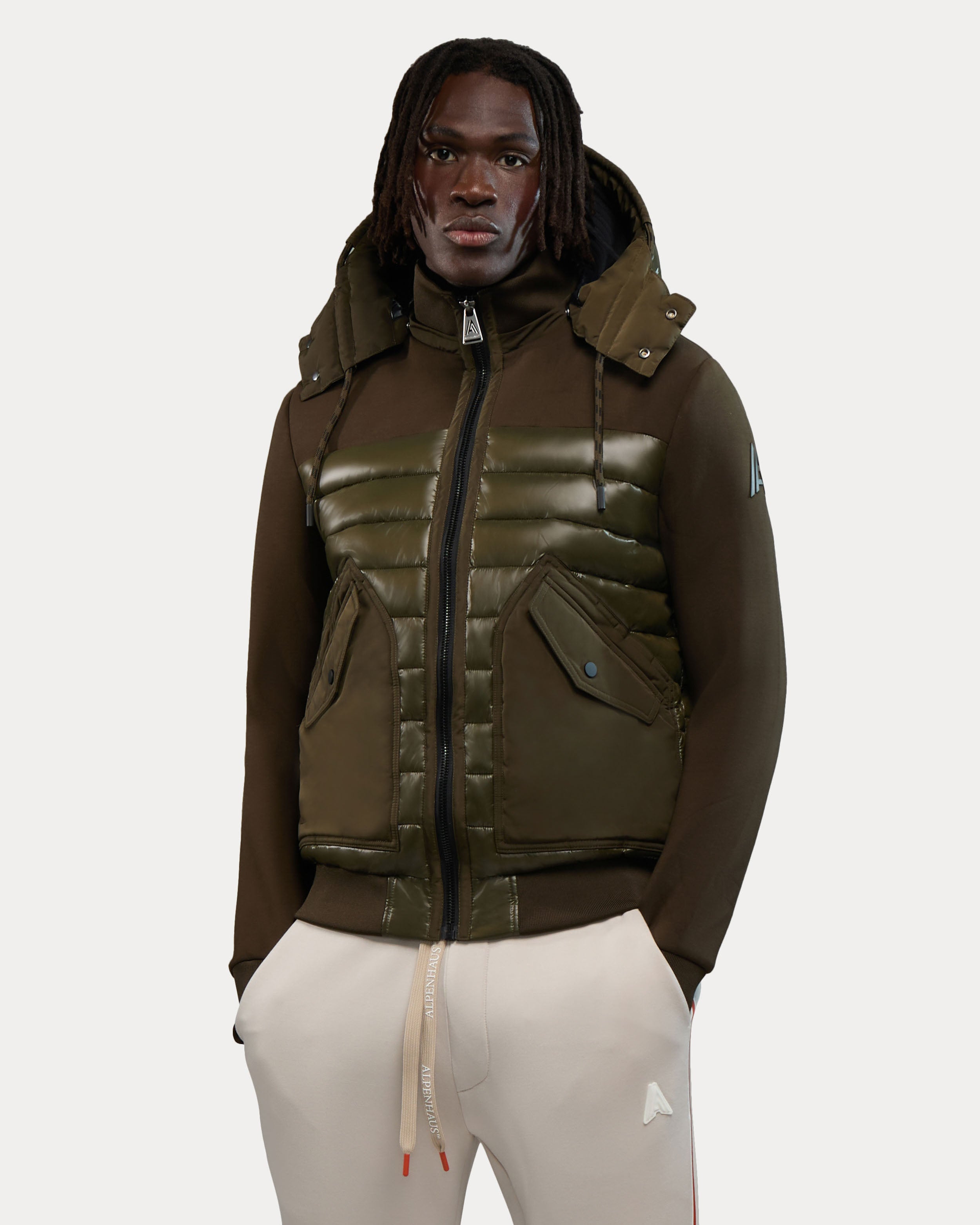 Nimbus Lightweight Mixed Media Hybrid Bomber Jacket