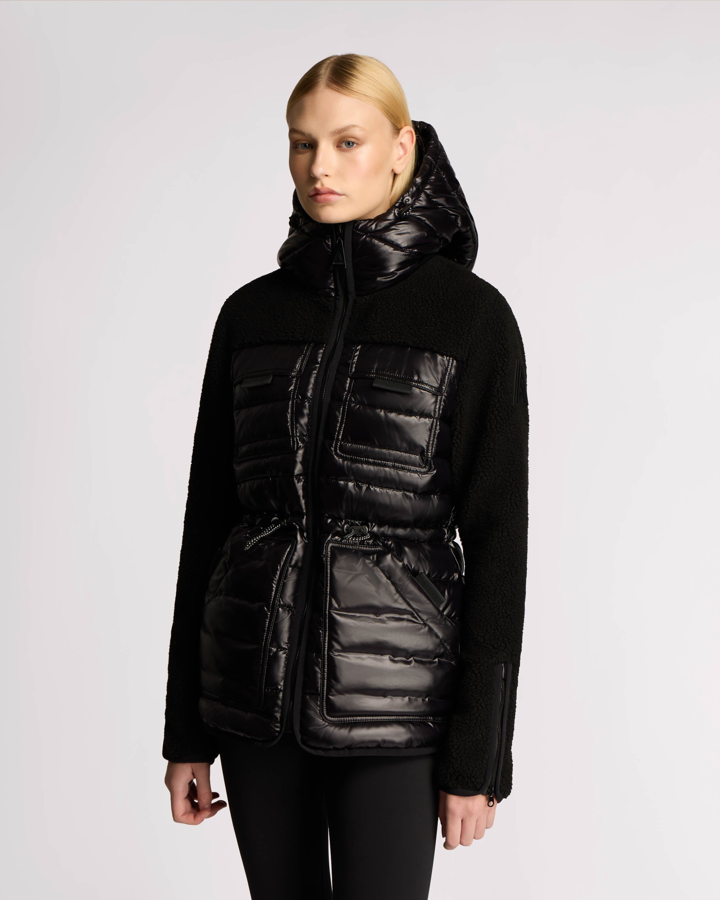 アルシンダーマテリアルズ padded wool flight blouson Tech padded wool flight blouson