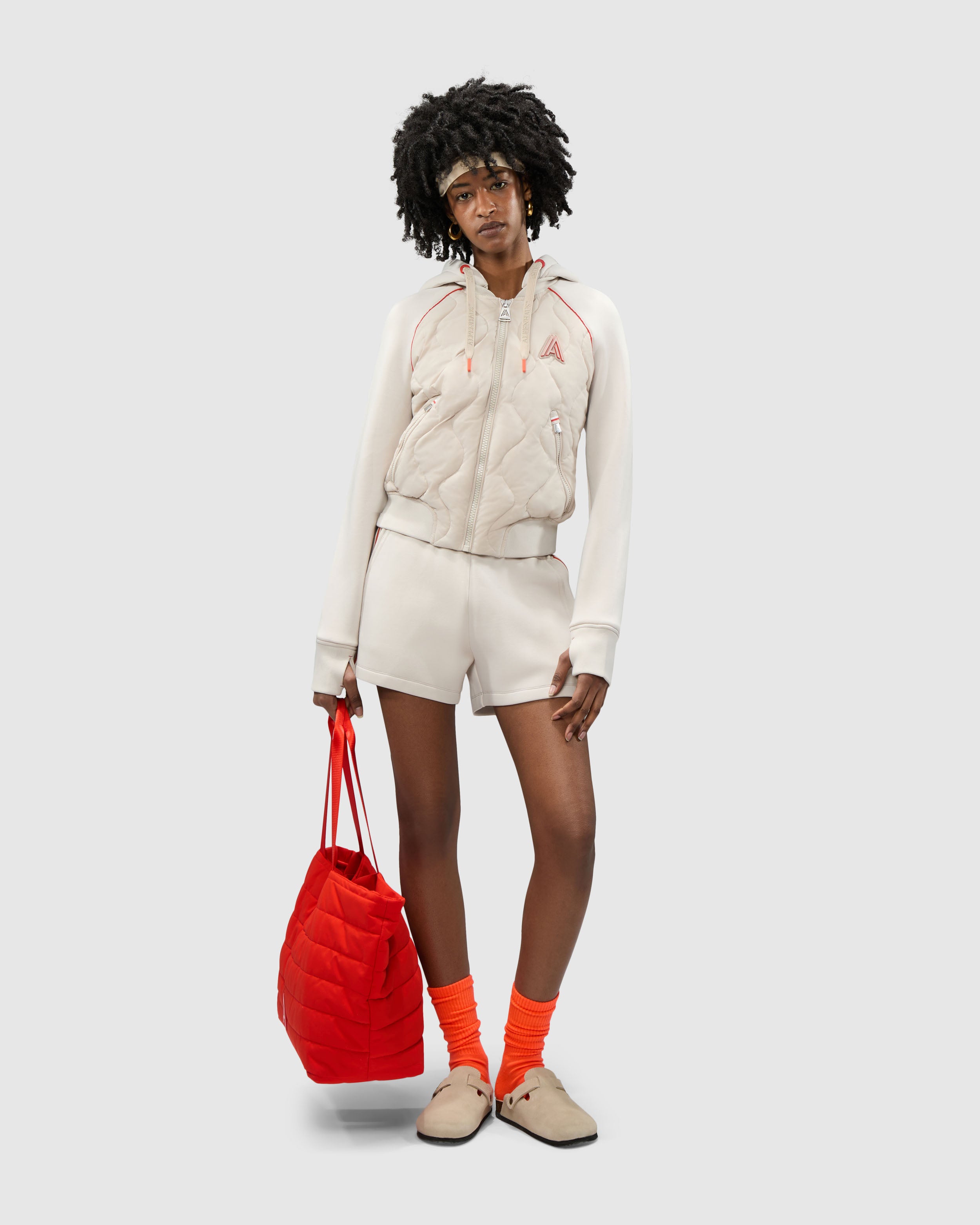 Sorlin Hybrid Insulated Bomber Jacket with Removable Hood