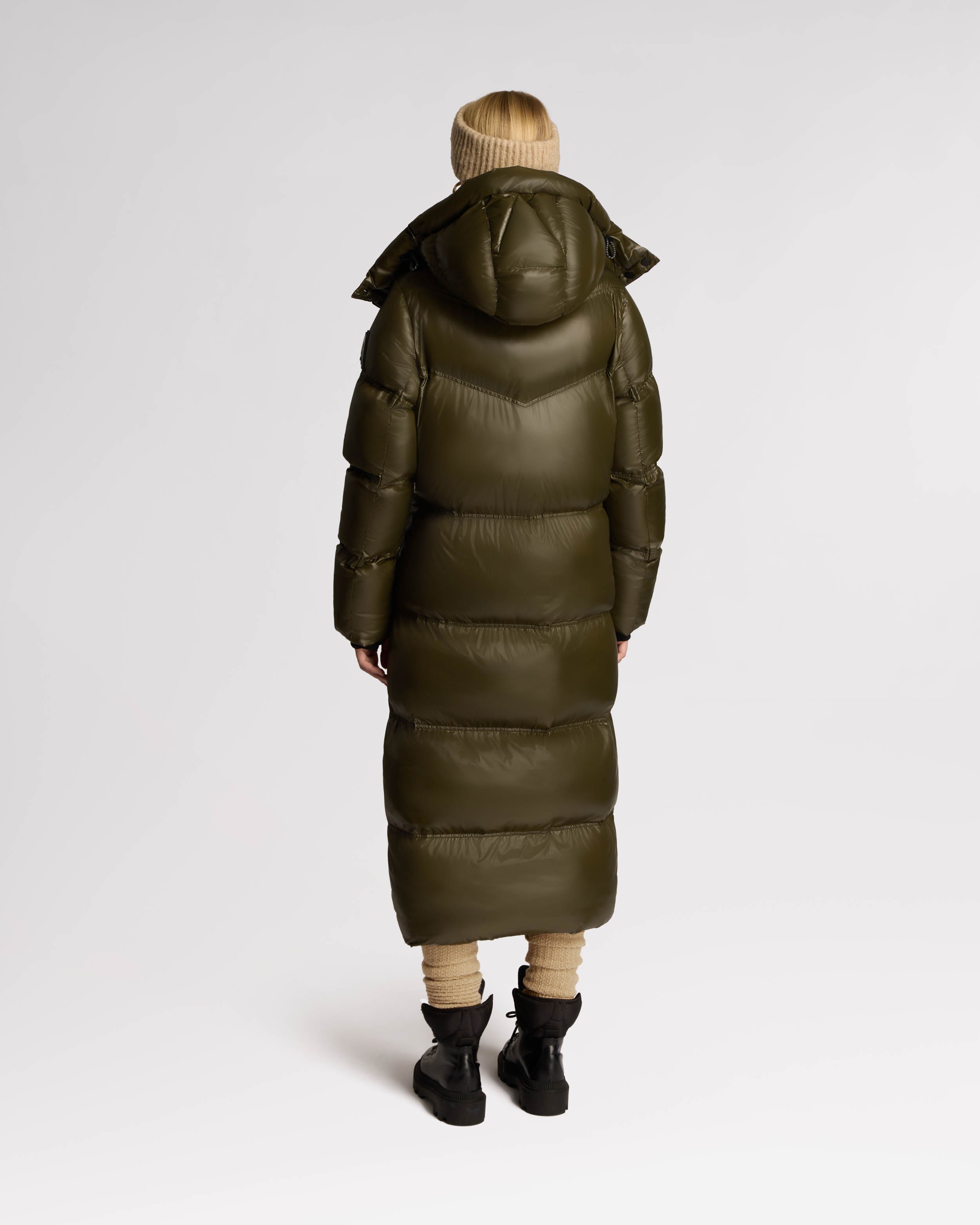 Meribel Quilted Maxi Puffer with Removable Hood