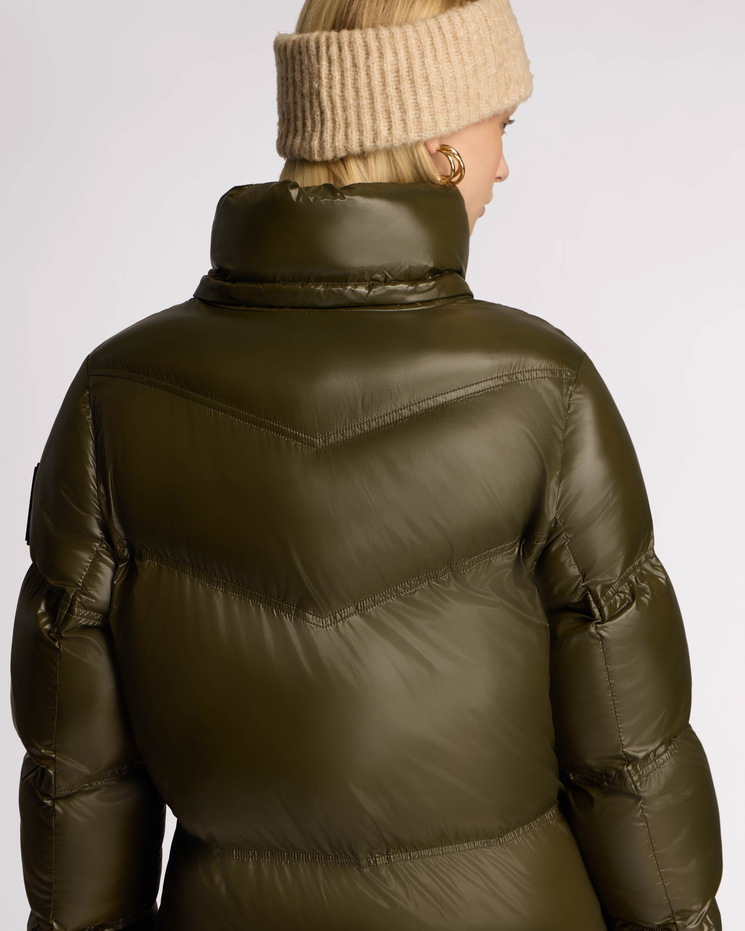 Manteau matelassé long Meribel avec capuchon amovible