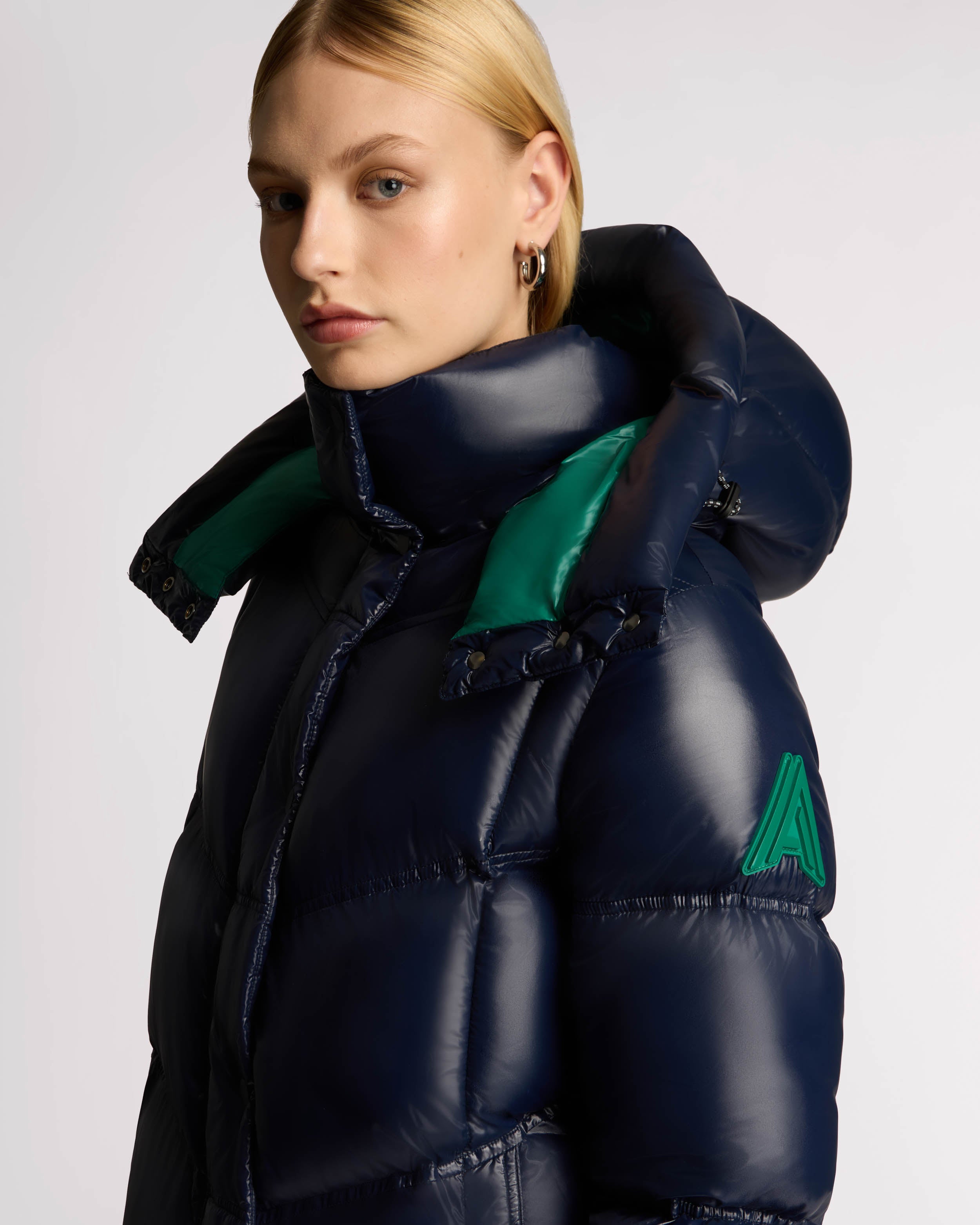 Meribel Quilted Maxi Puffer with Removable Hood