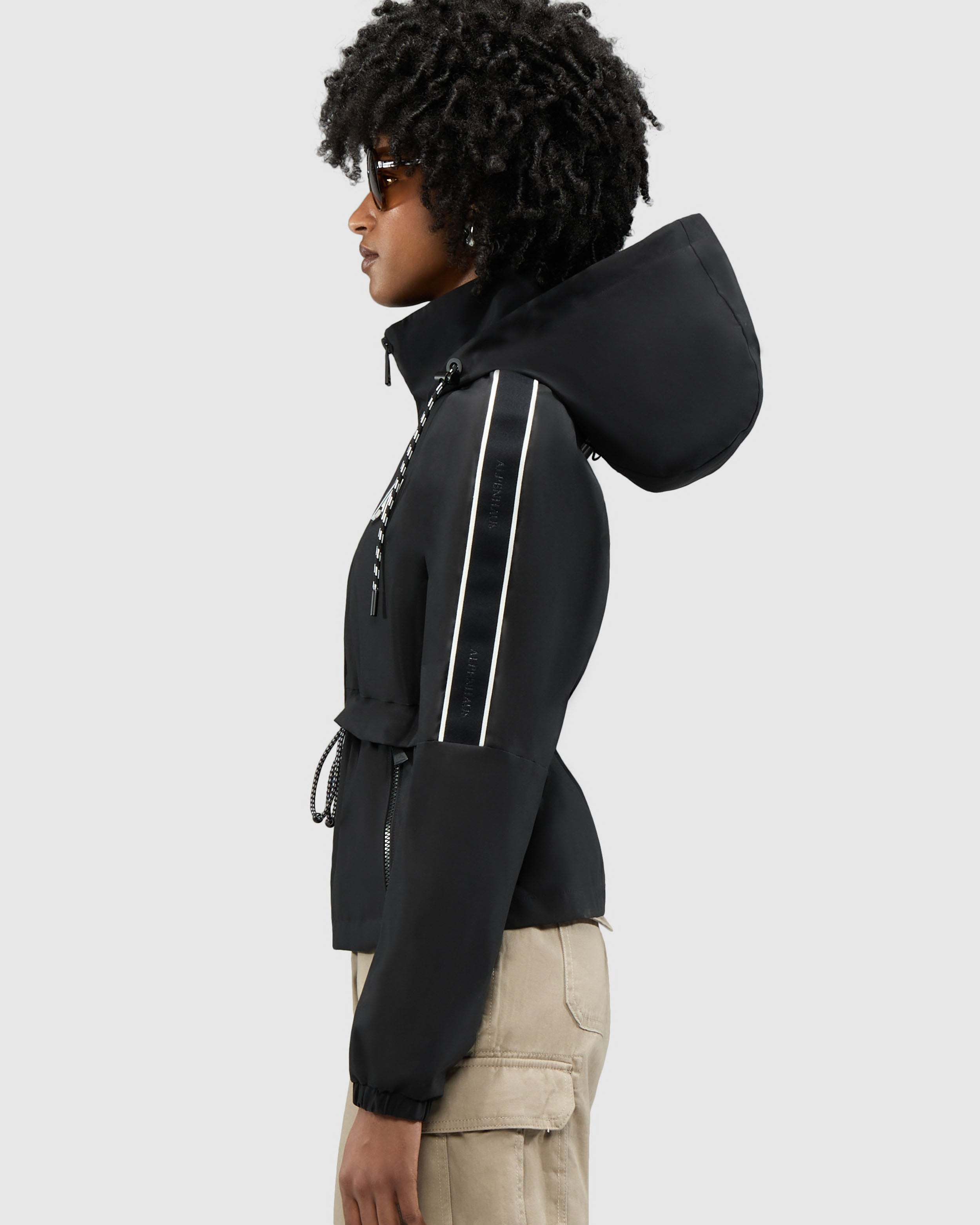 Enneth Hooded Windbreaker with Adjustable waist