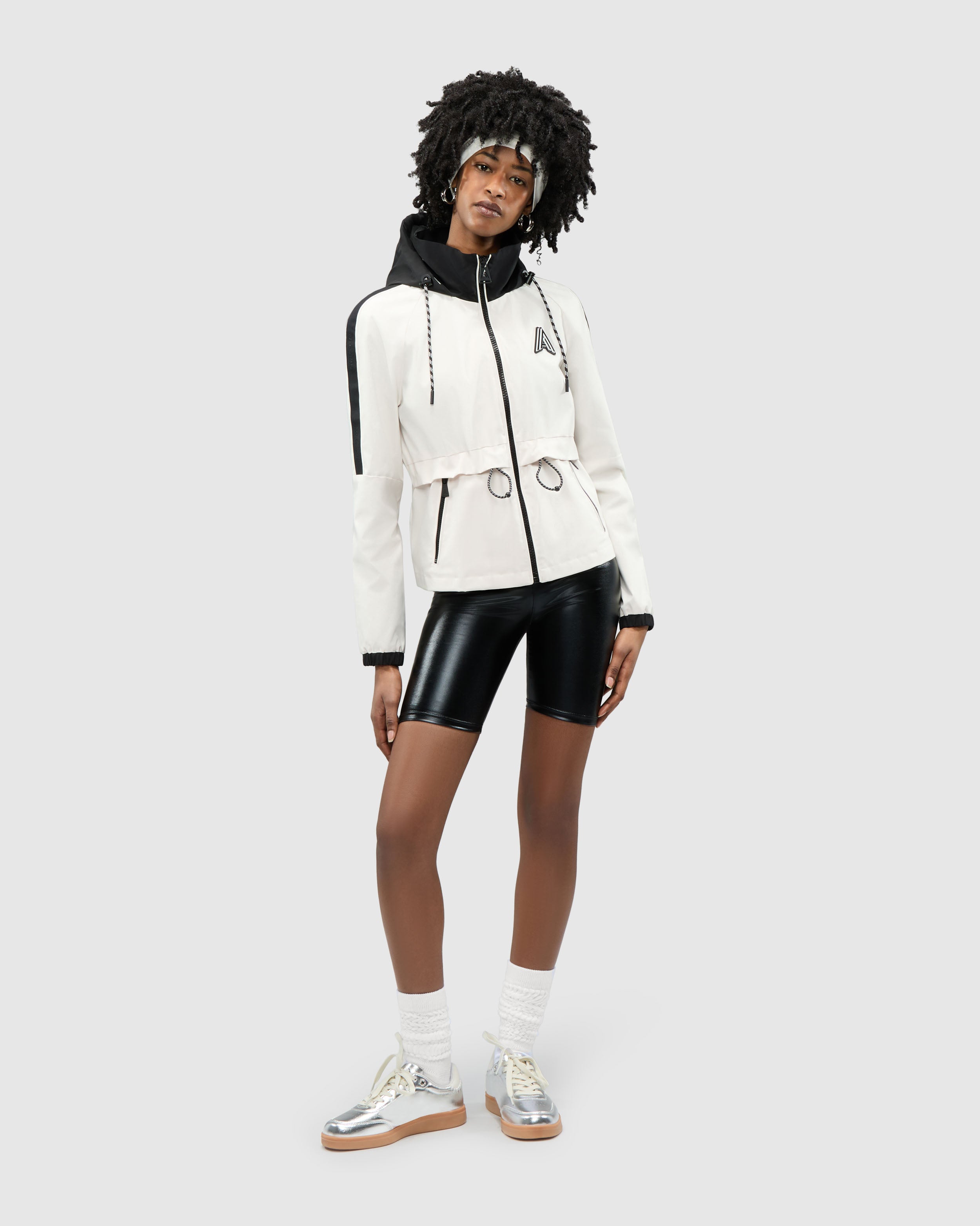 Enneth Hooded Windbreaker with Adjustable waist