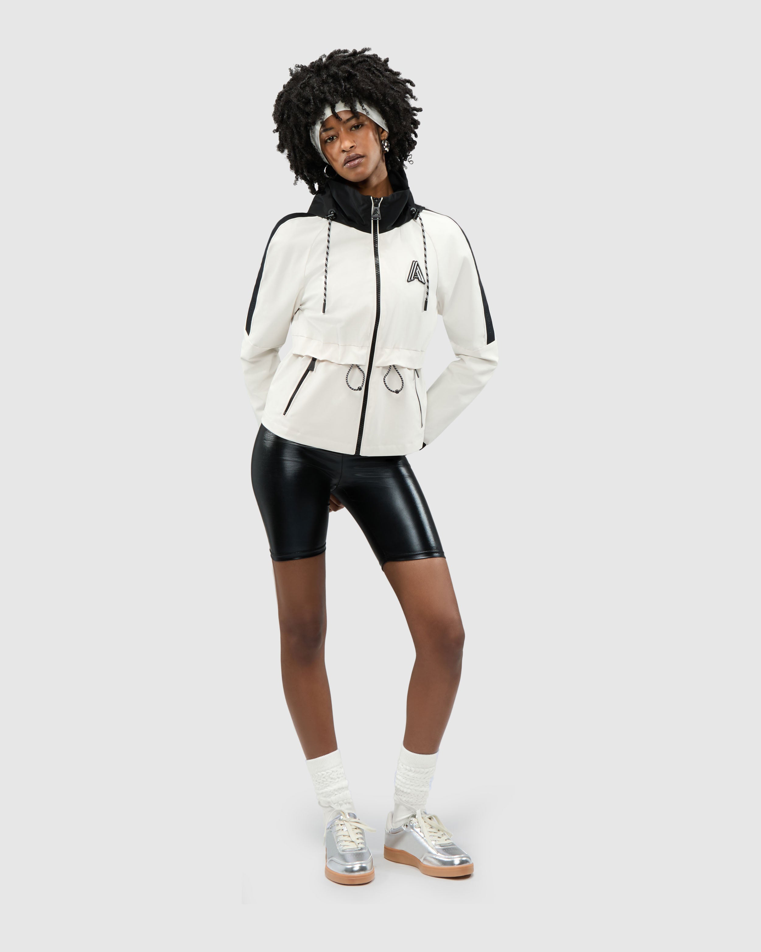 Enneth Hooded Windbreaker with Adjustable waist