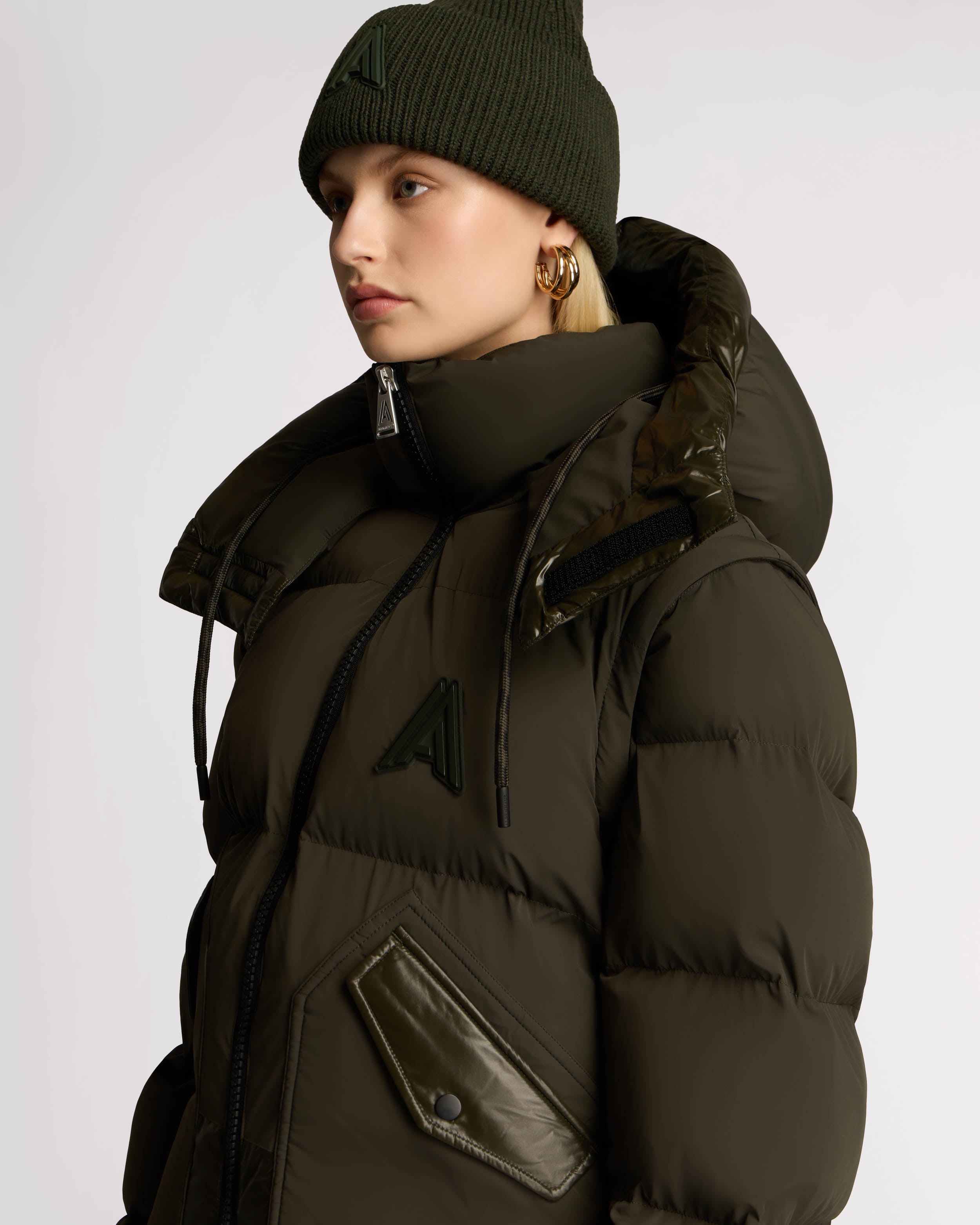 Manteau matelassé 2-en-1 de coupe décontractée unisexe Megeve