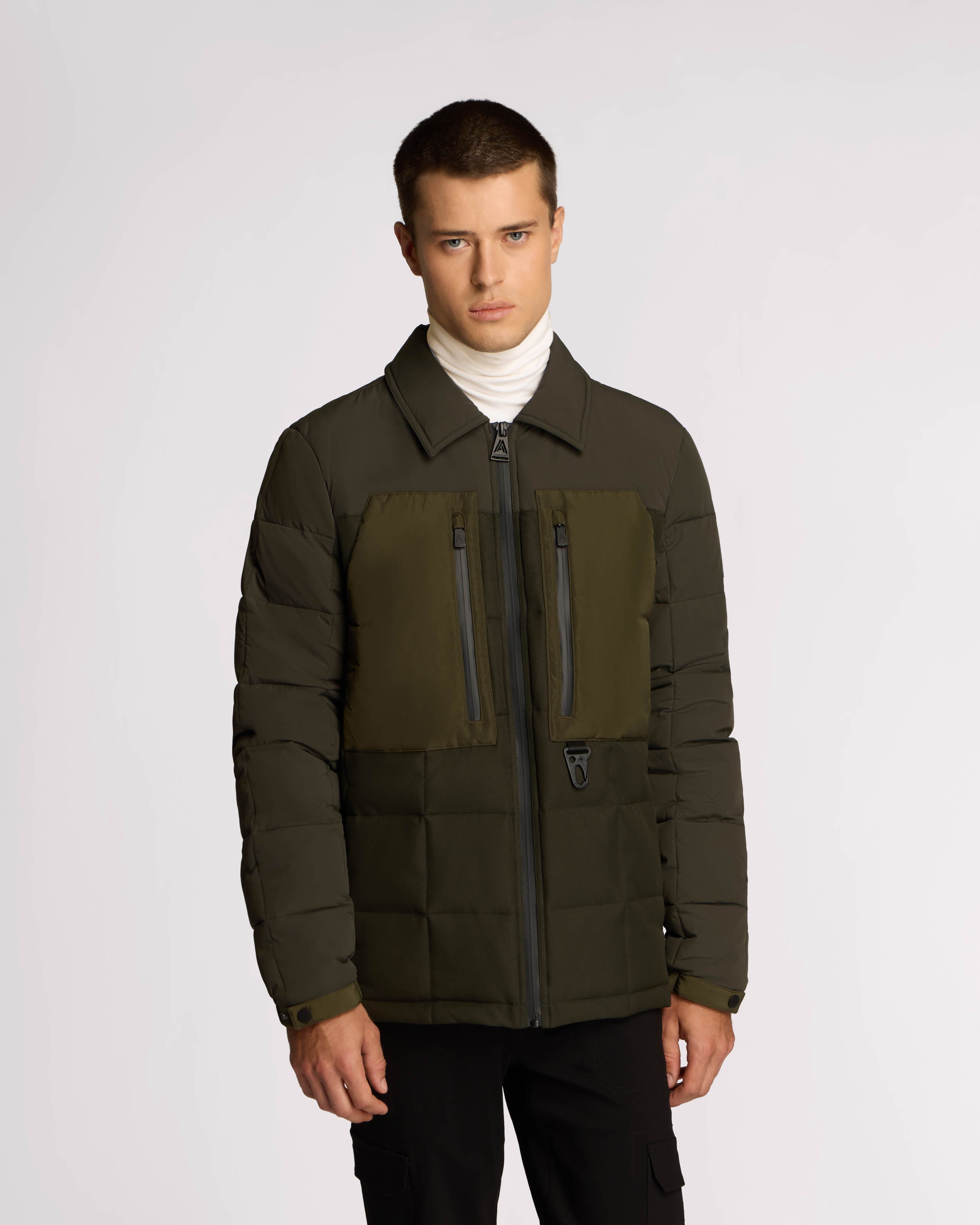 Berdiac Lightweight Transitional Mixed Media Quilted Jacket