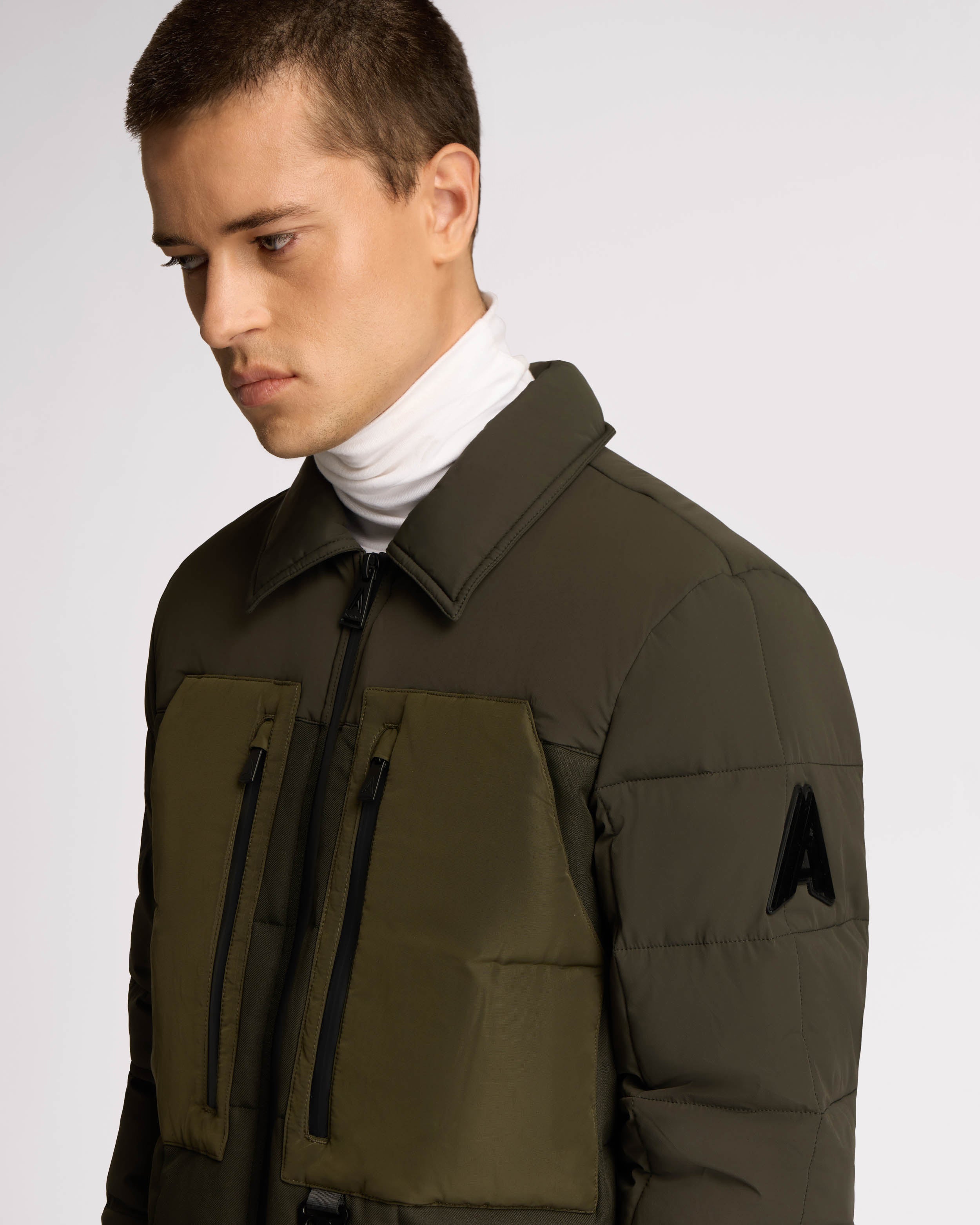 Manteau matelassé léger en matériaux assortis Berdiac