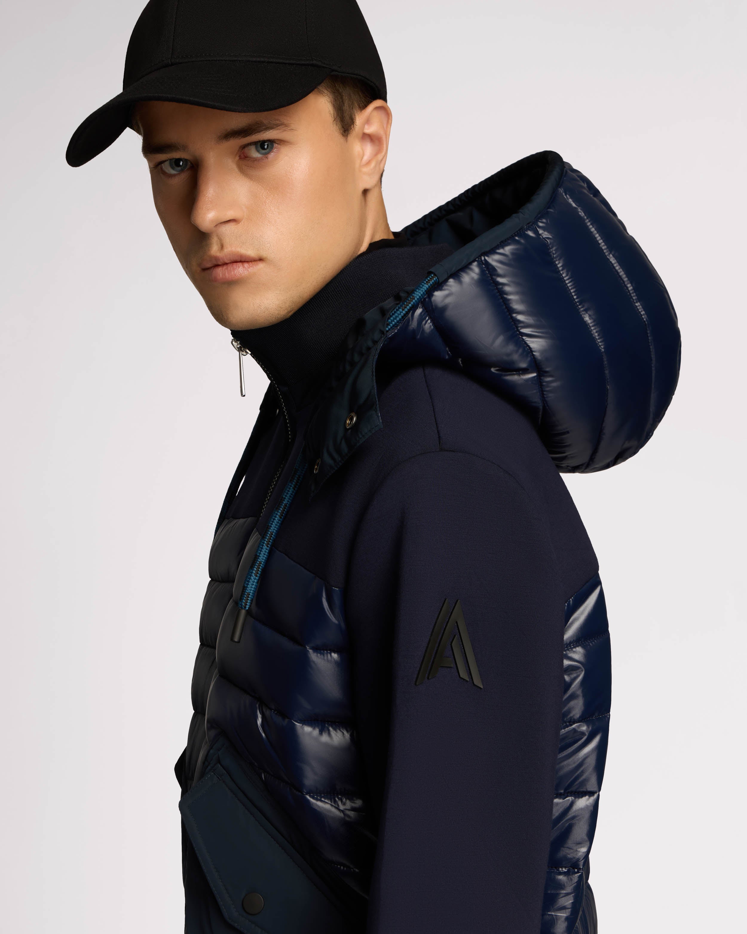 Blouson aviateur léger et hybride en matériaux assortis Nimbus