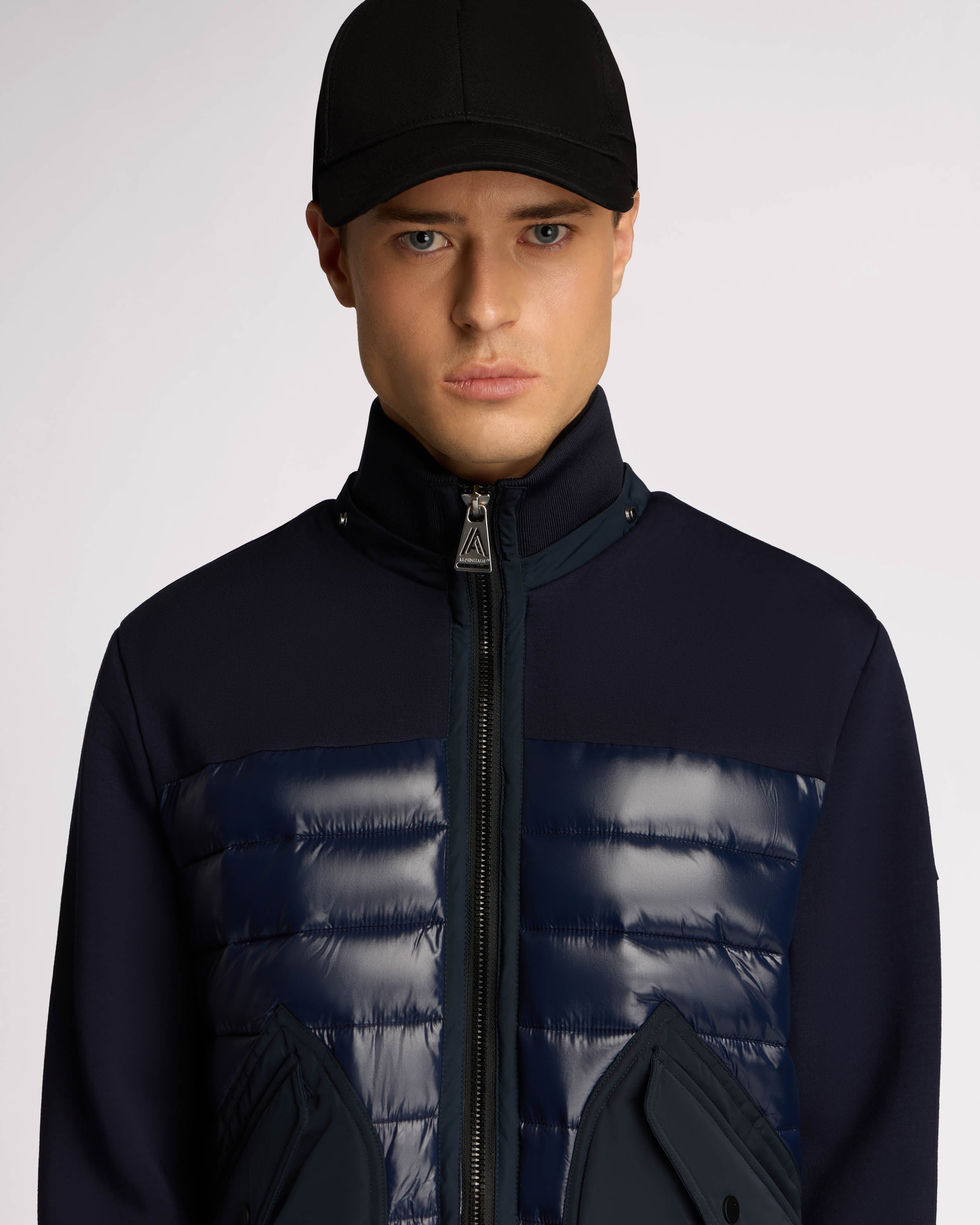 Blouson aviateur léger et hybride en matériaux assortis Nimbus