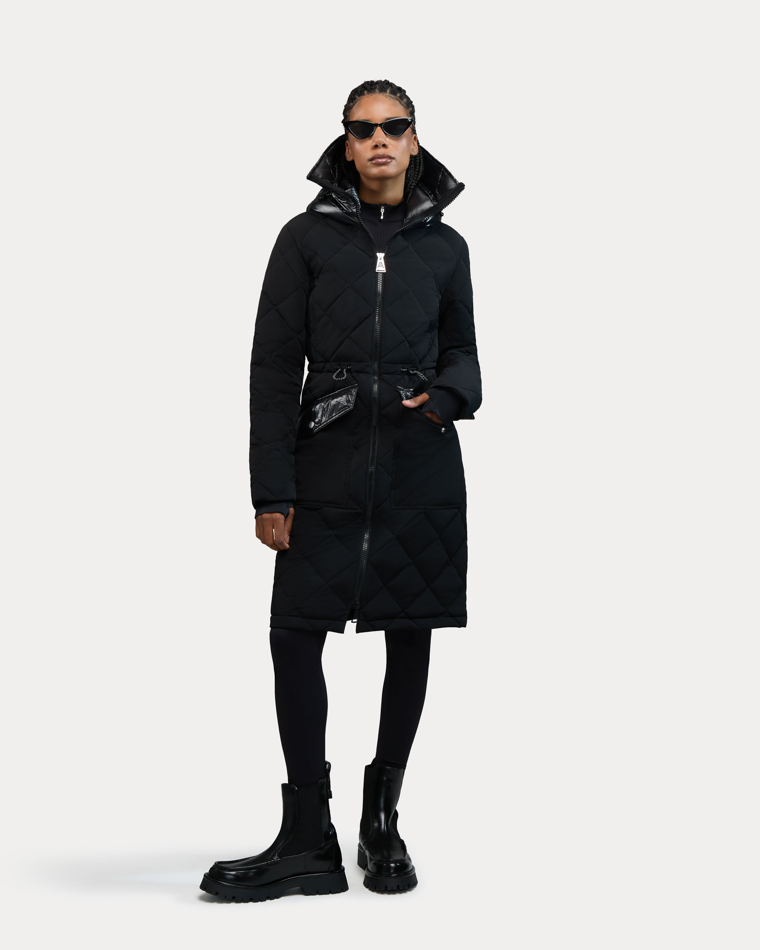 Arly manteau bouffant léger hybride allongé pour femme