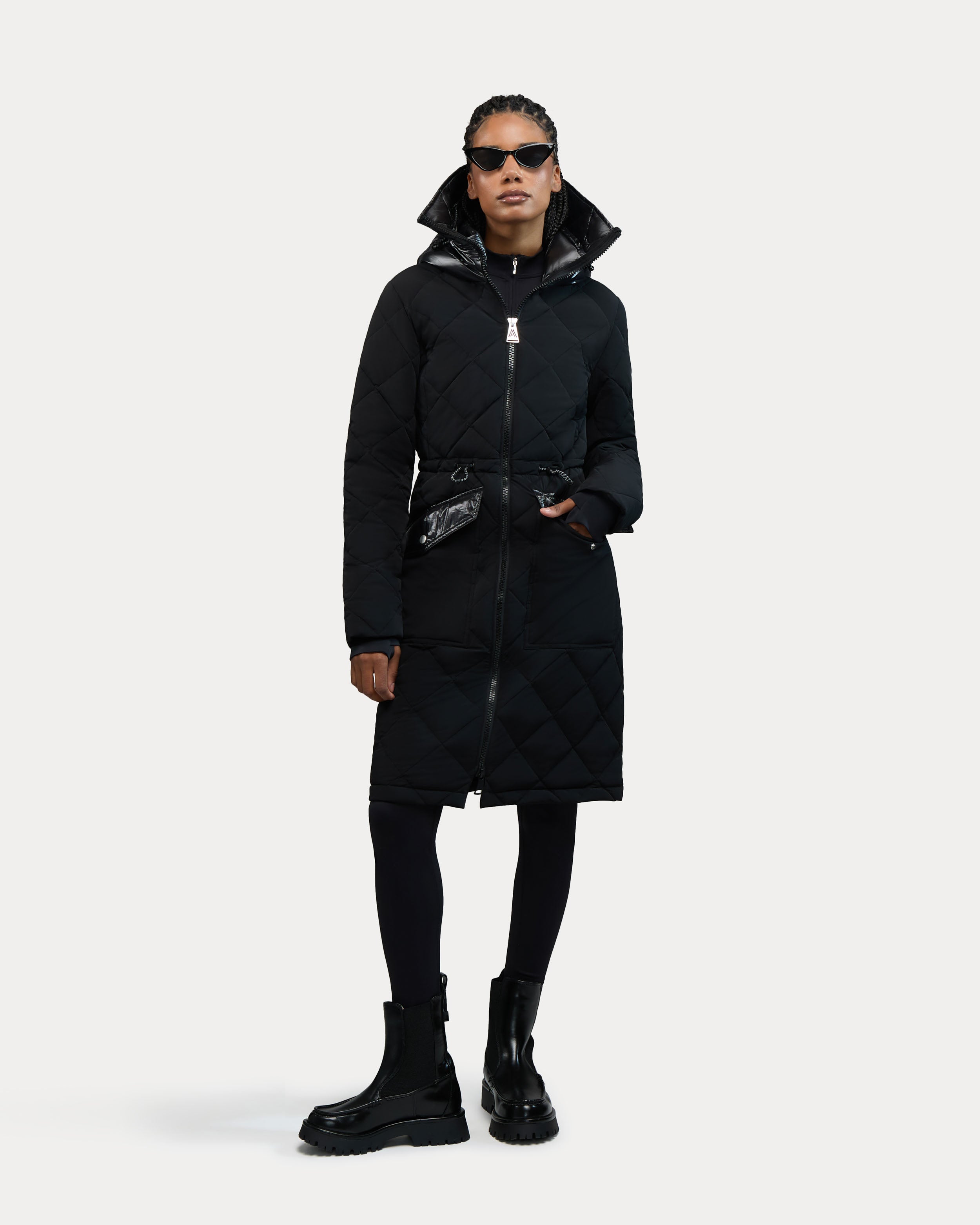 Arly Elongated Hybrid Lightweight Puffer Coat