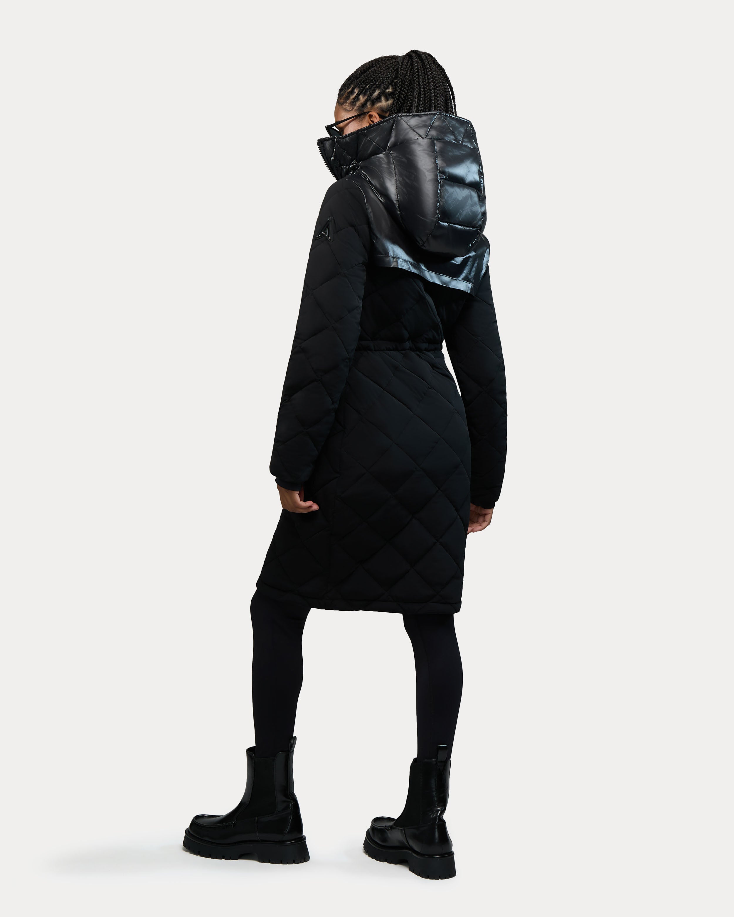 Arly manteau bouffant léger hybride allongé pour femme