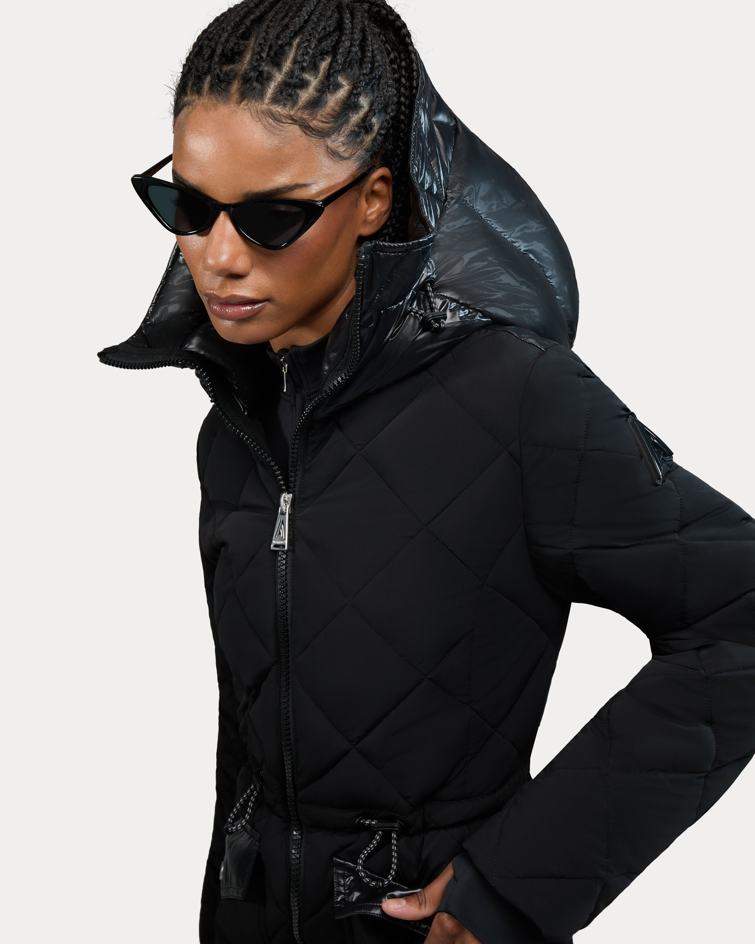 Arly manteau bouffant léger hybride allongé pour femme