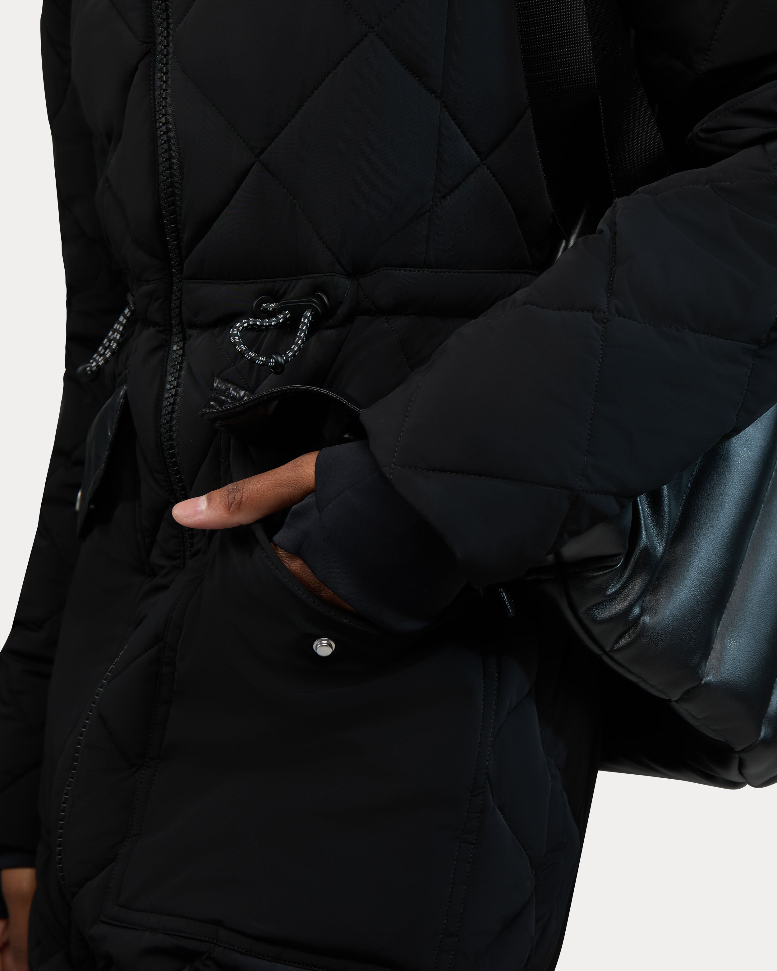 Arly manteau bouffant léger hybride allongé pour femme