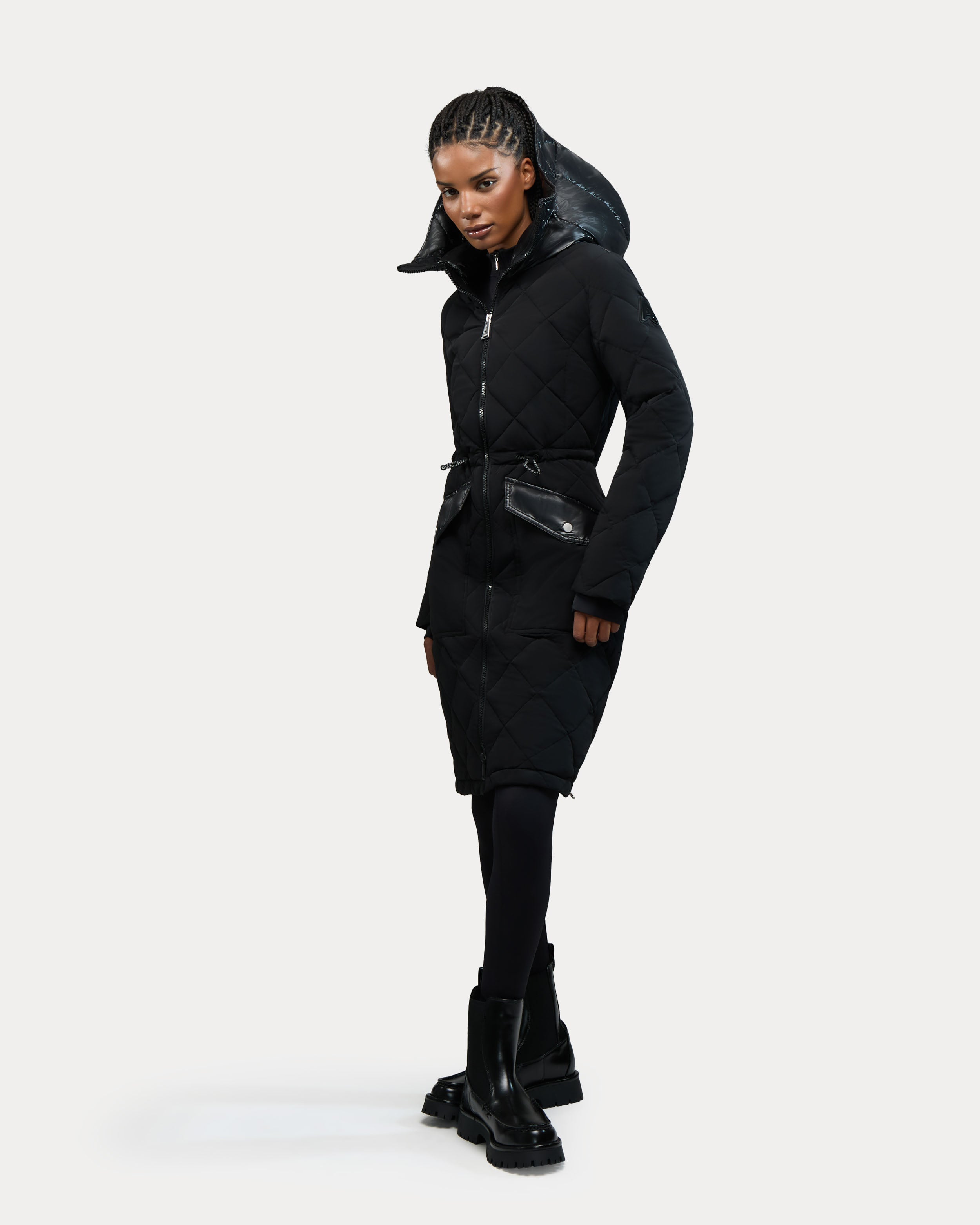 Arly manteau bouffant léger hybride allongé pour femme