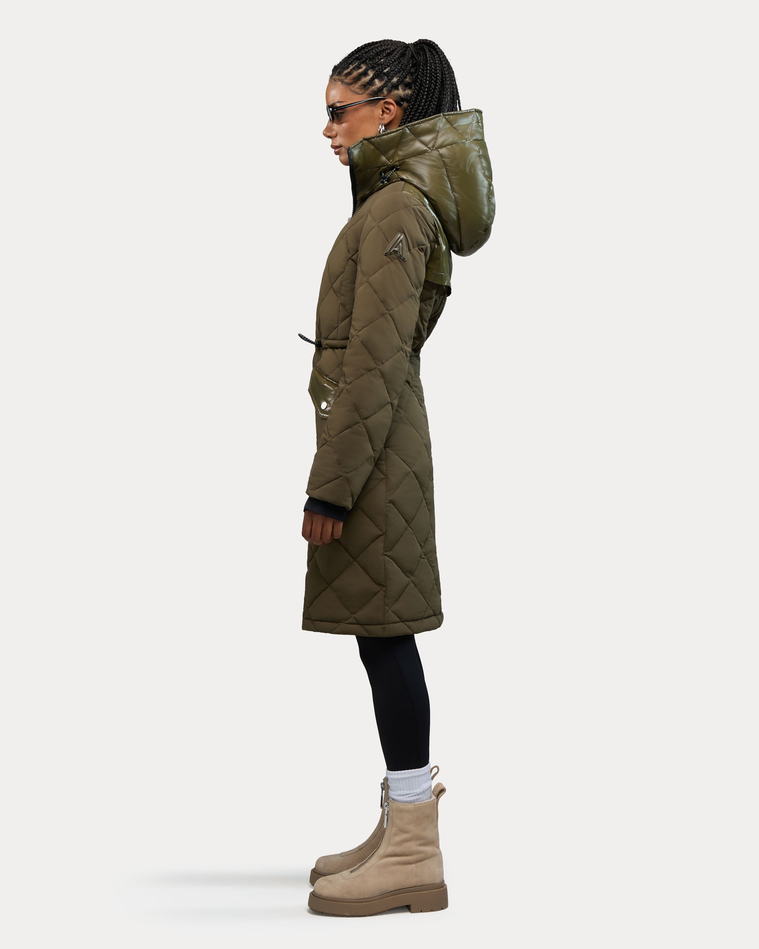 Arly manteau bouffant léger hybride allongé pour femme