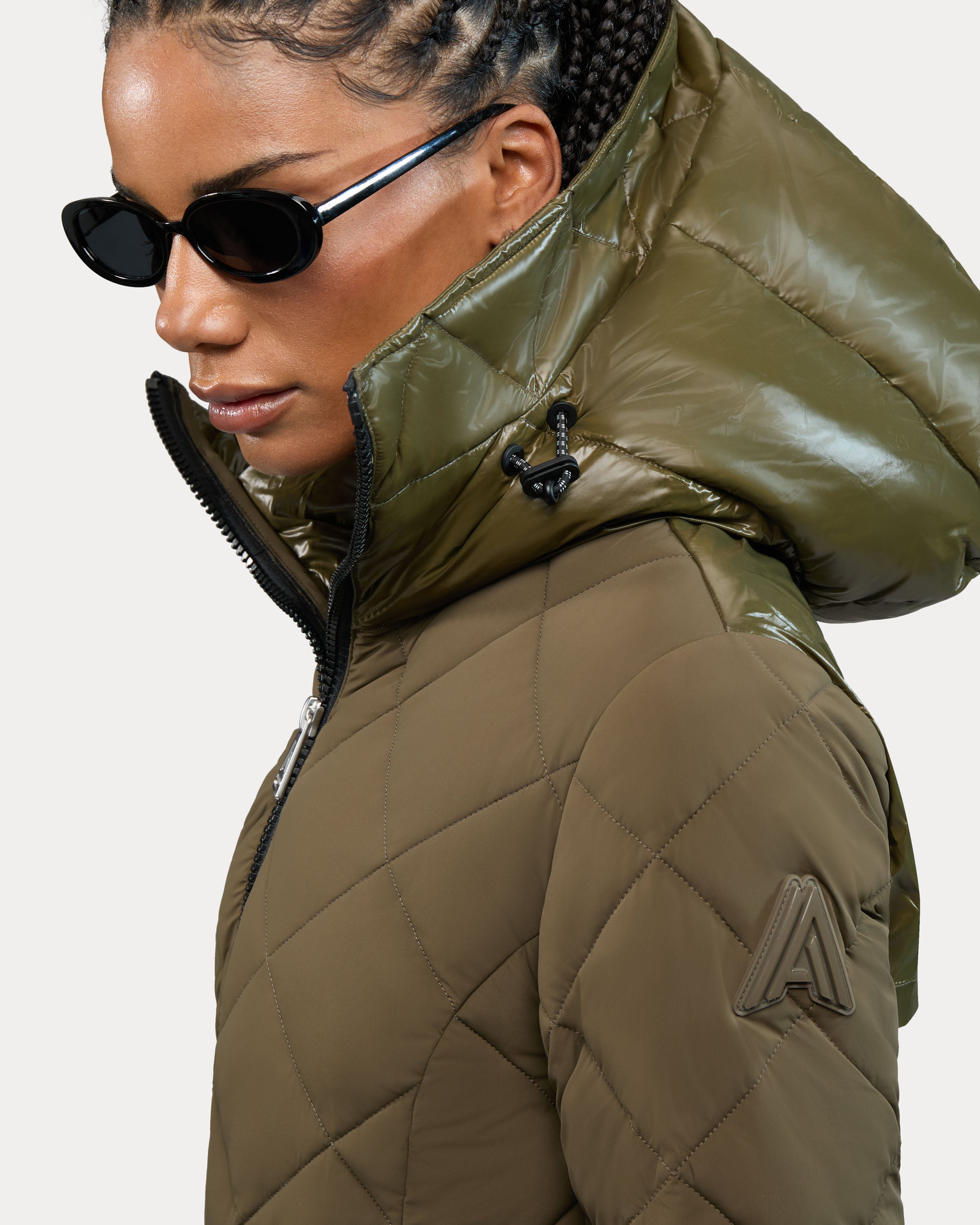 Arly manteau bouffant léger hybride allongé pour femme