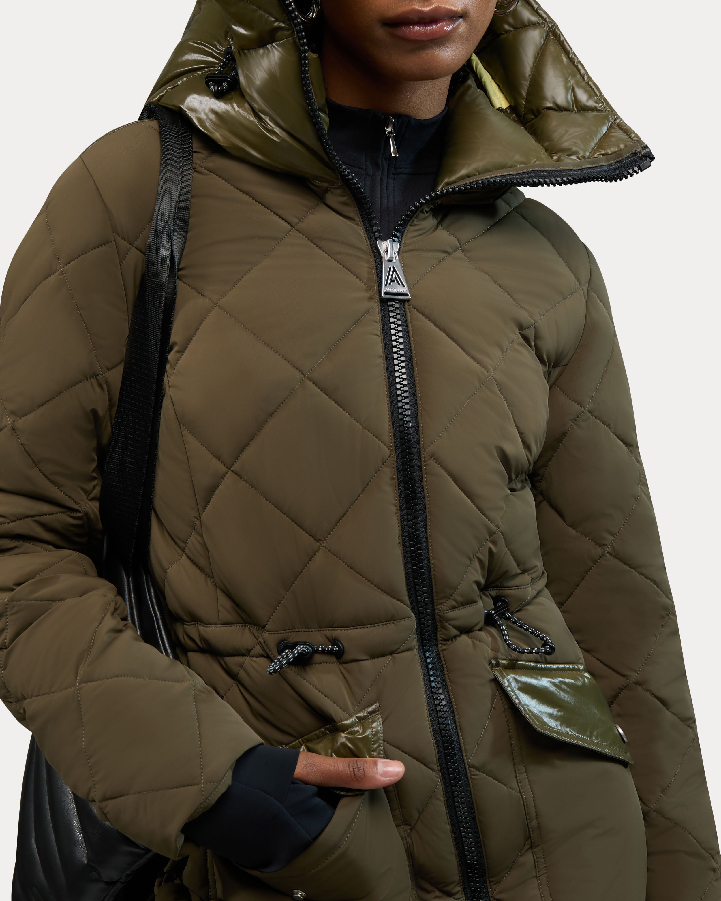 Arly manteau bouffant léger hybride allongé pour femme