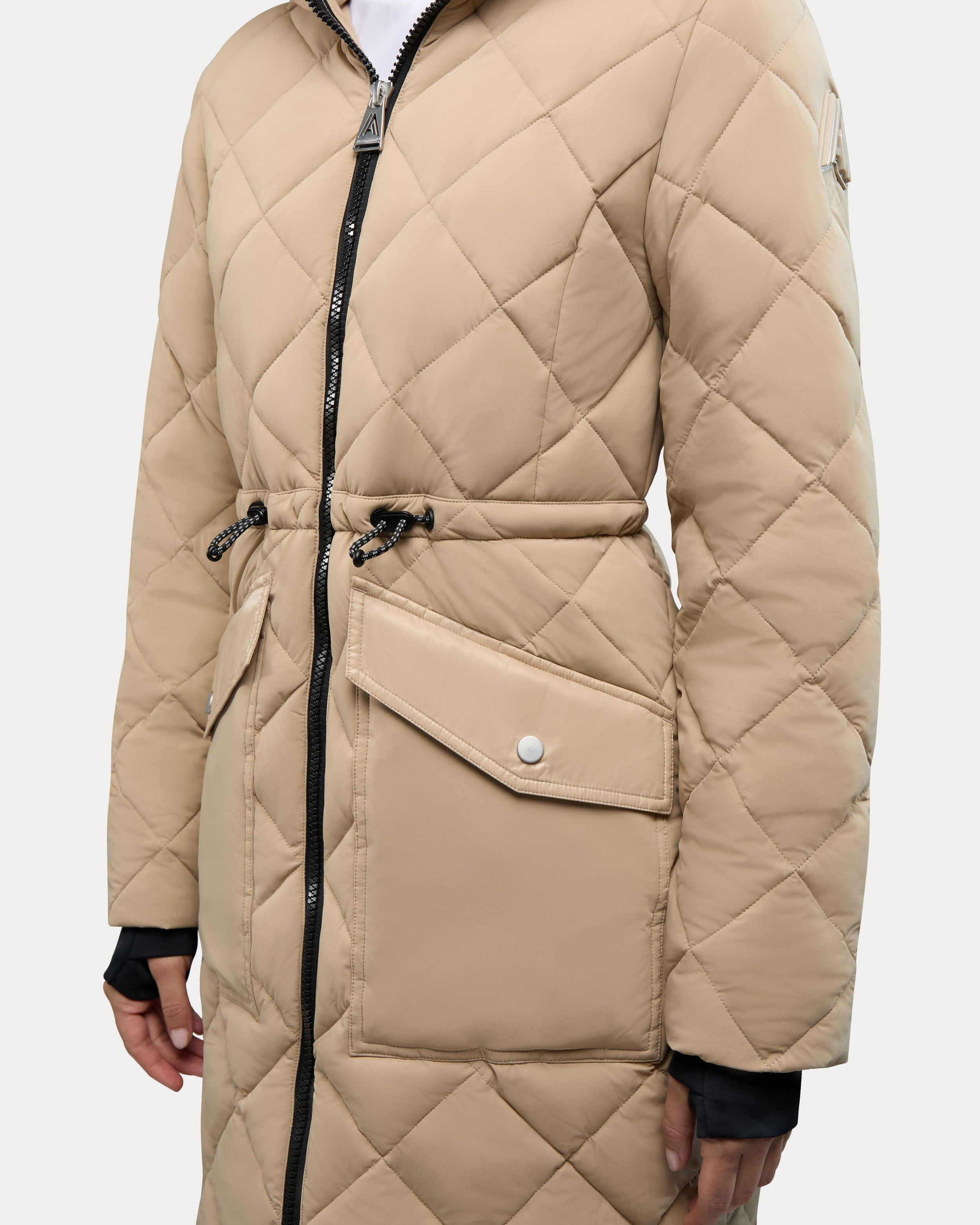 Arly manteau bouffant léger hybride allongé pour femme