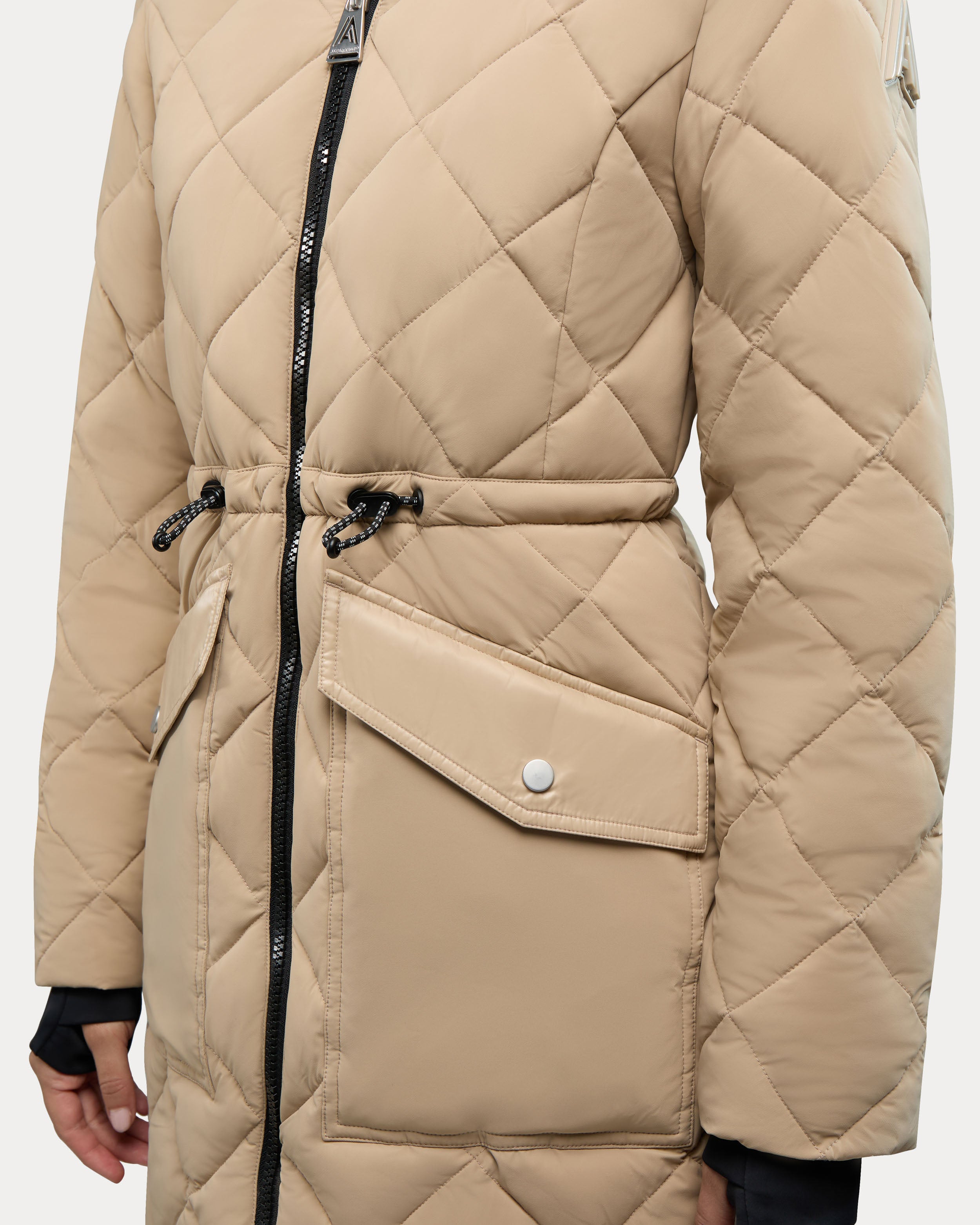 Arly manteau bouffant léger hybride allongé pour femme