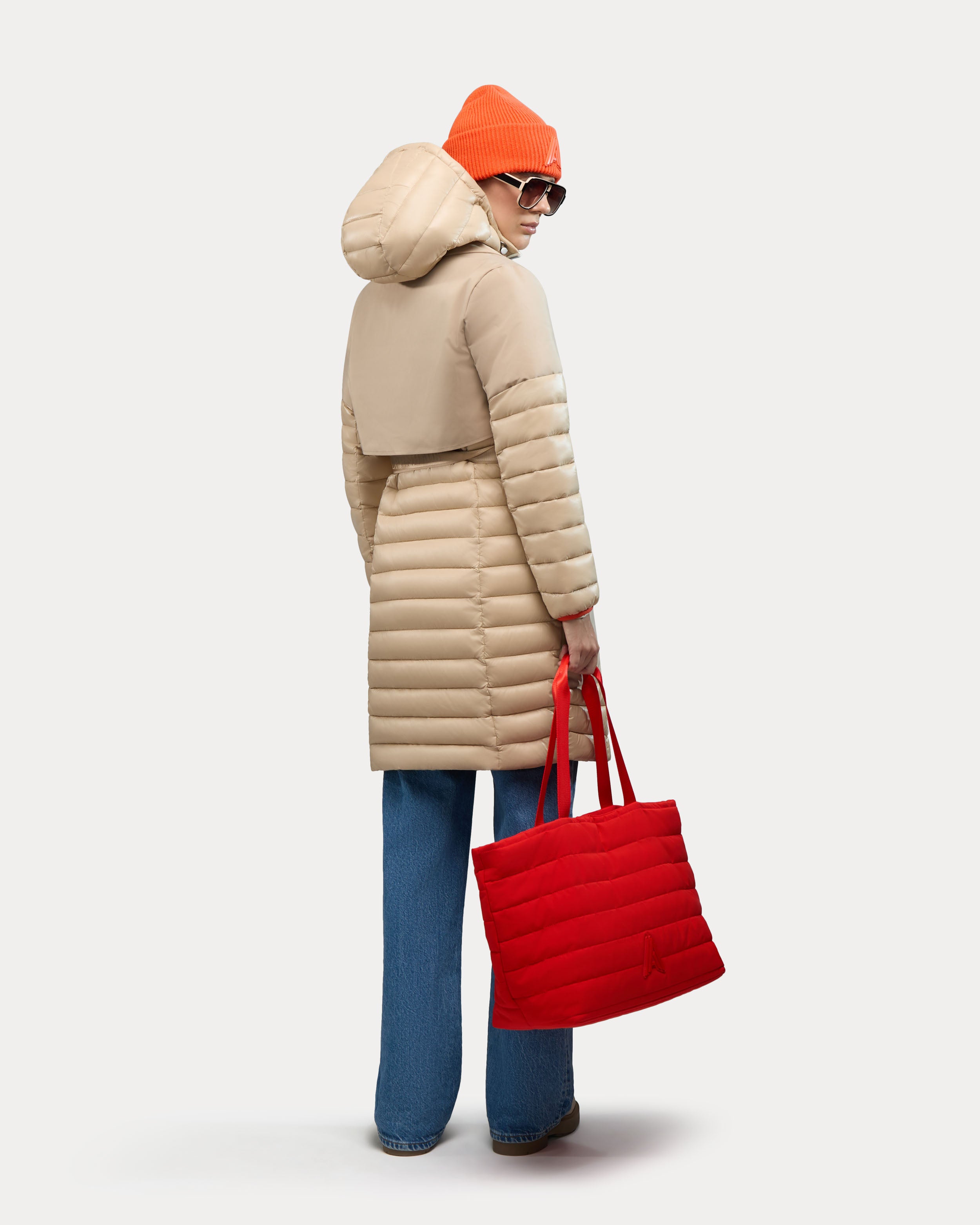 Beaufort Women’s Mixed Media Insulated Trench Coat