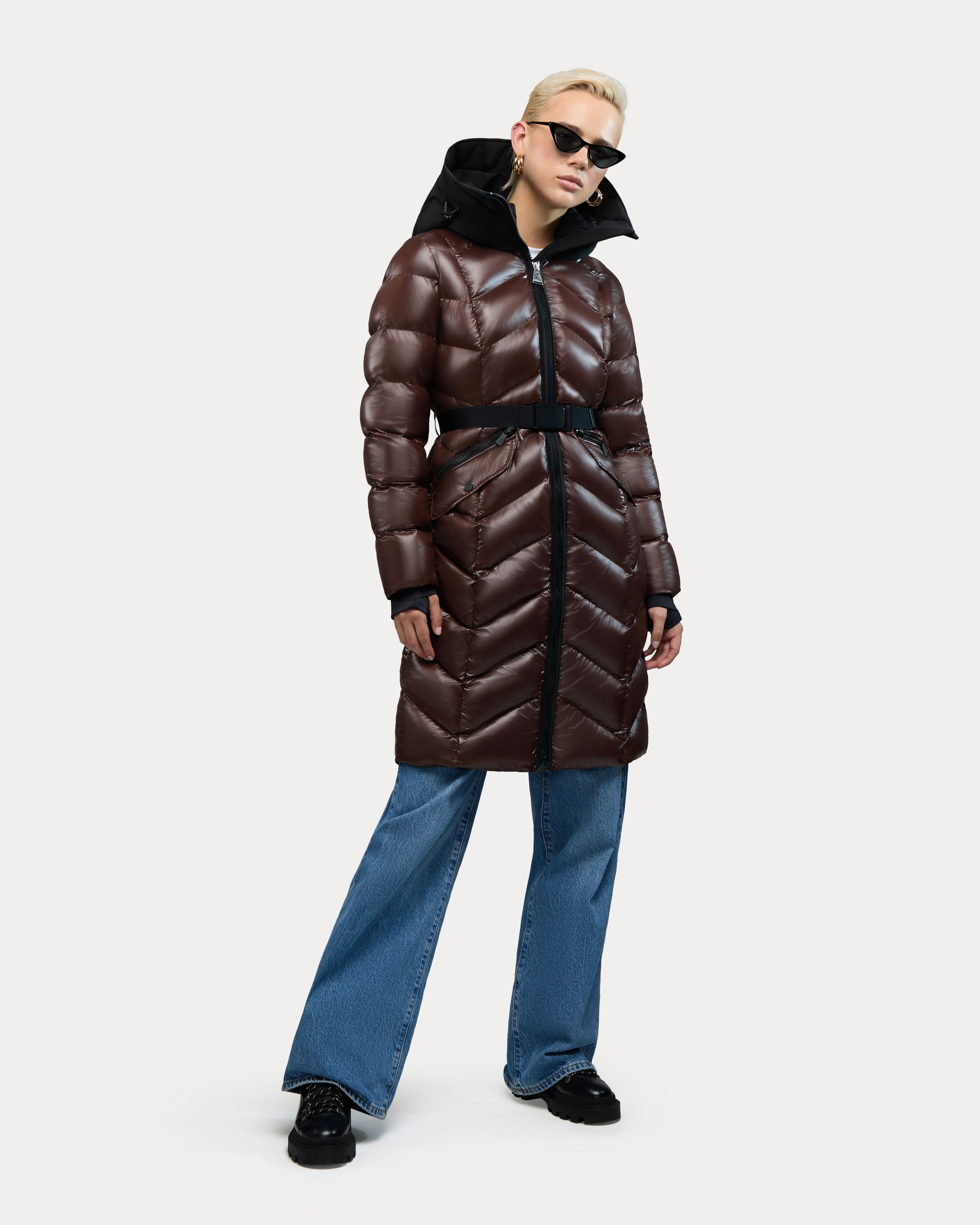 Bellevaux Puffer Coat with Adjustable Belt