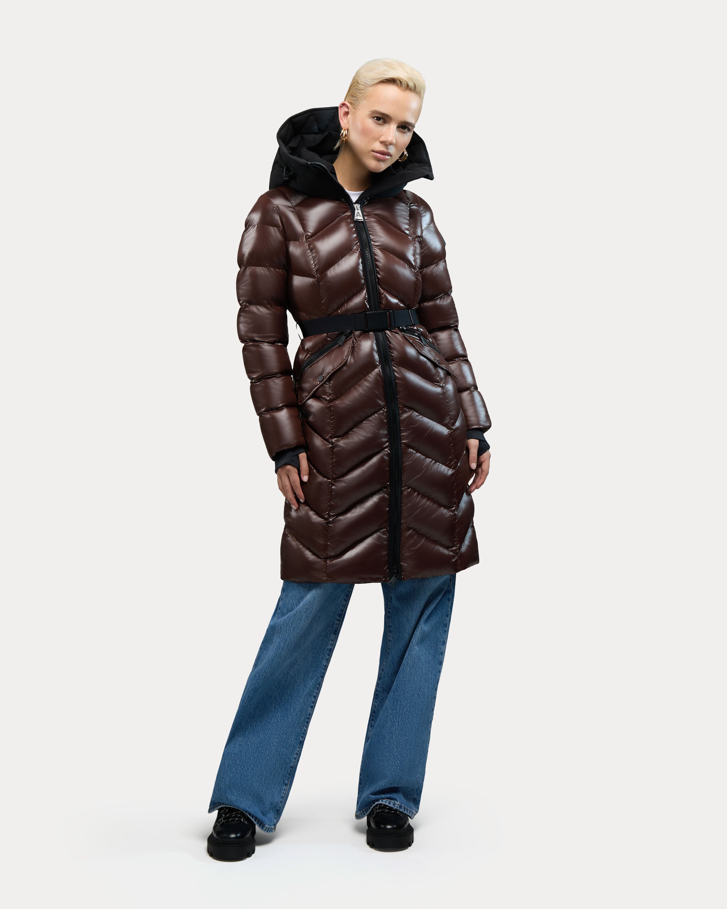 Bellevaux Puffer Coat with Adjustable Belt