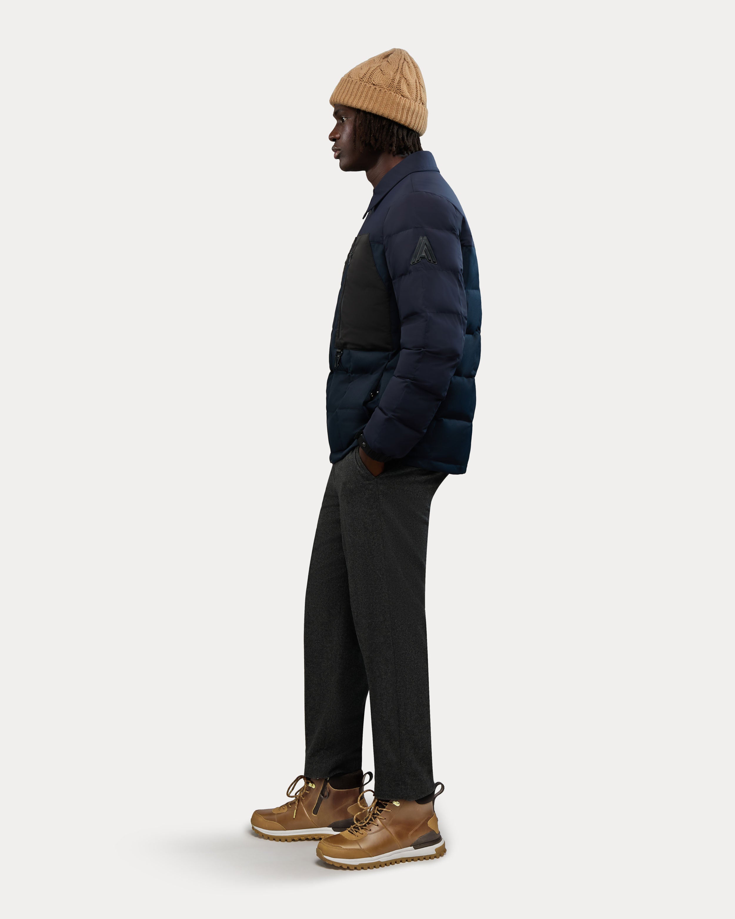 Berdiac Lightweight Transitional Mixed Media Quilted Jacket