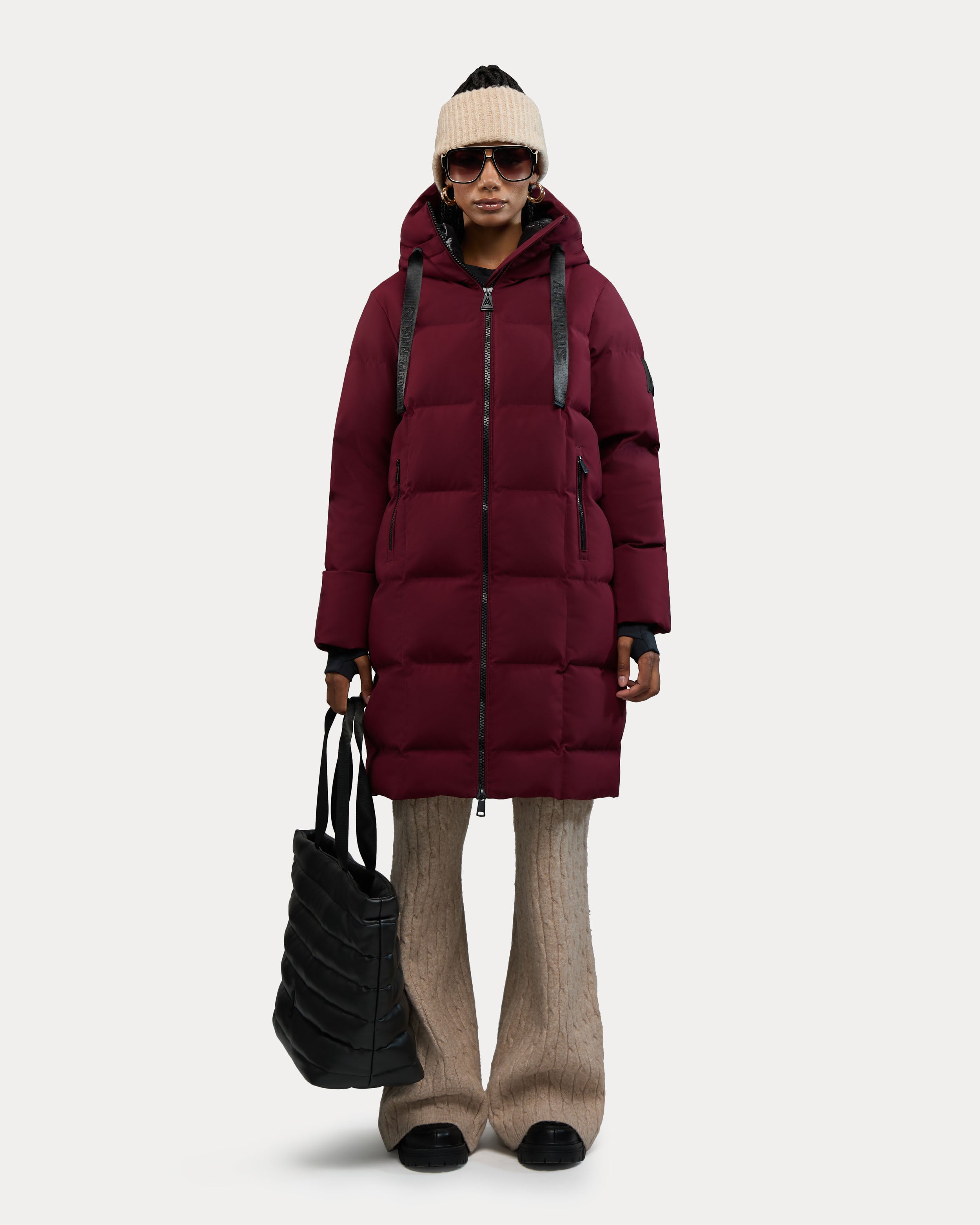 Cluze Mid-Length Puffer with Square Quilting