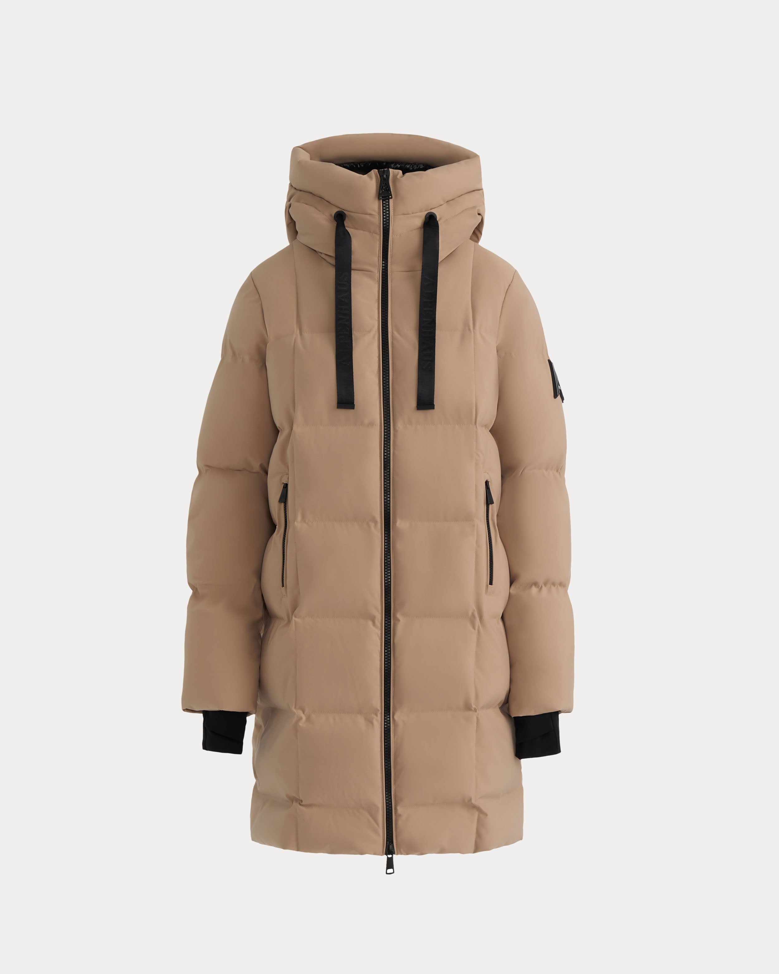 Manteau mi-long à matelassage en carreaux Cluze