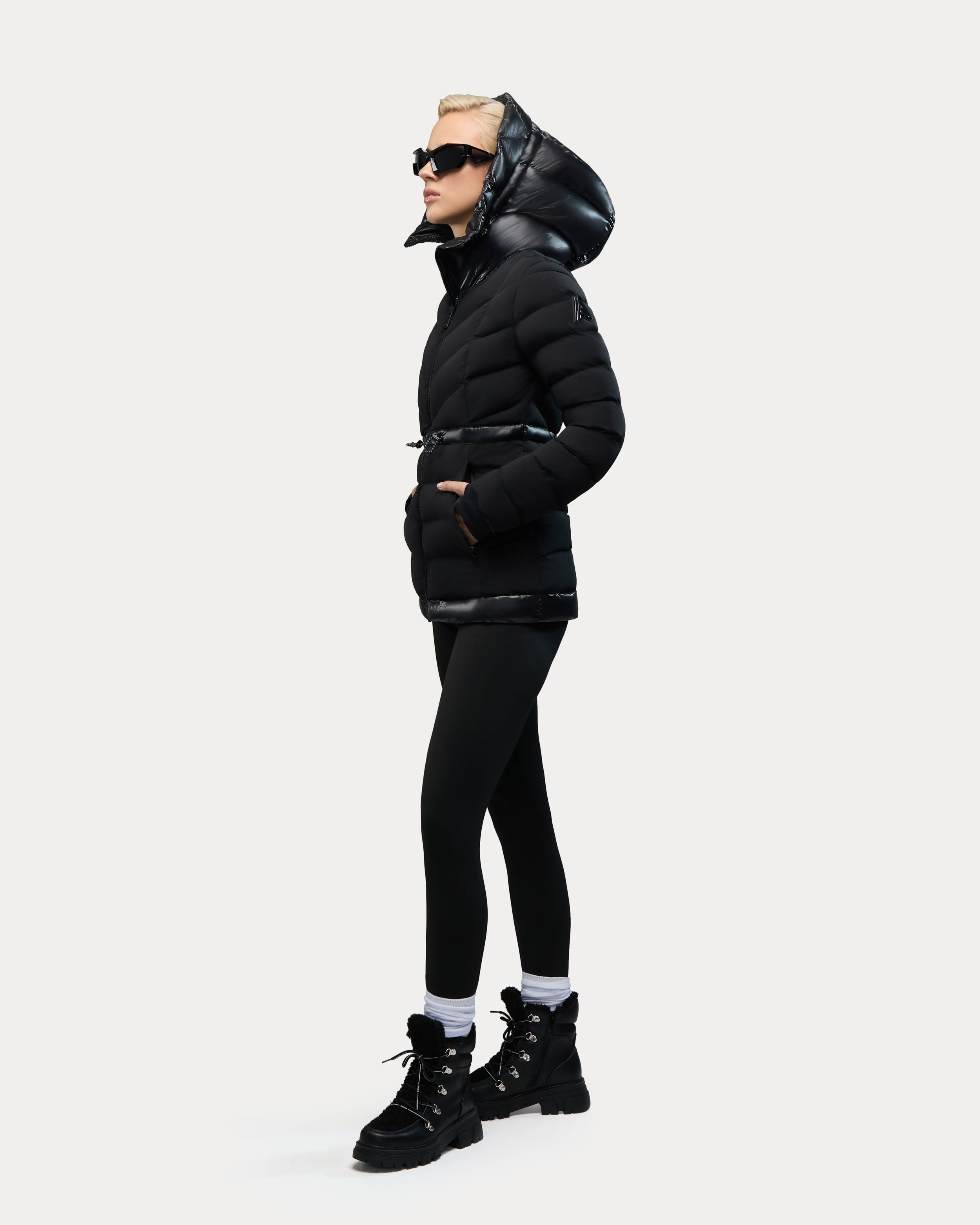 Manteau léger à matelassage en chevron Everlong avec détails lustrés