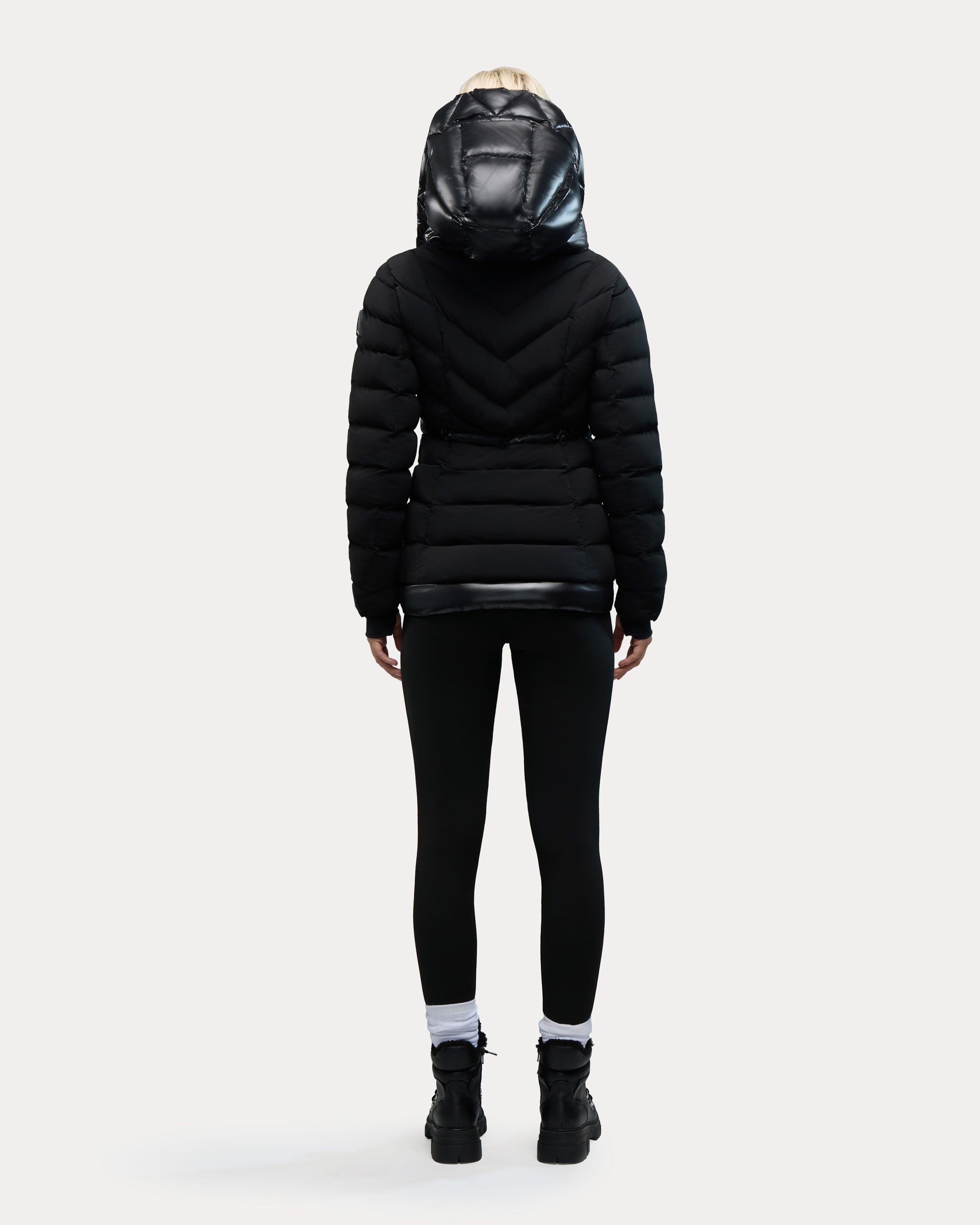 Manteau léger à matelassage en chevron Everlong avec détails lustrés