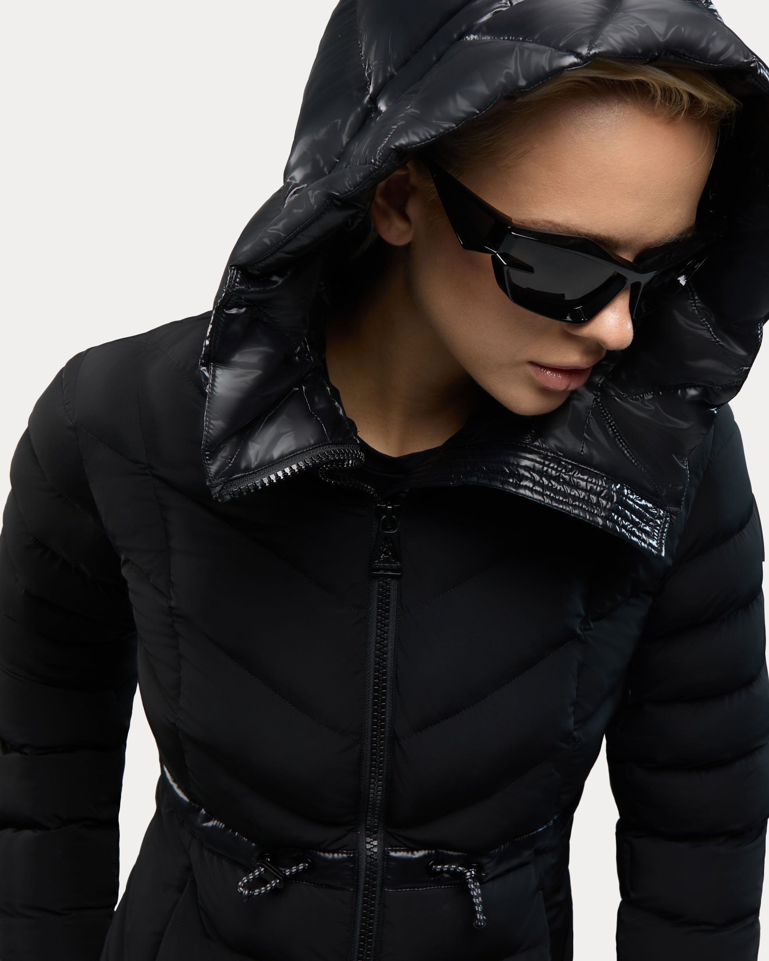 Manteau léger à matelassage en chevron Everlong avec détails lustrés