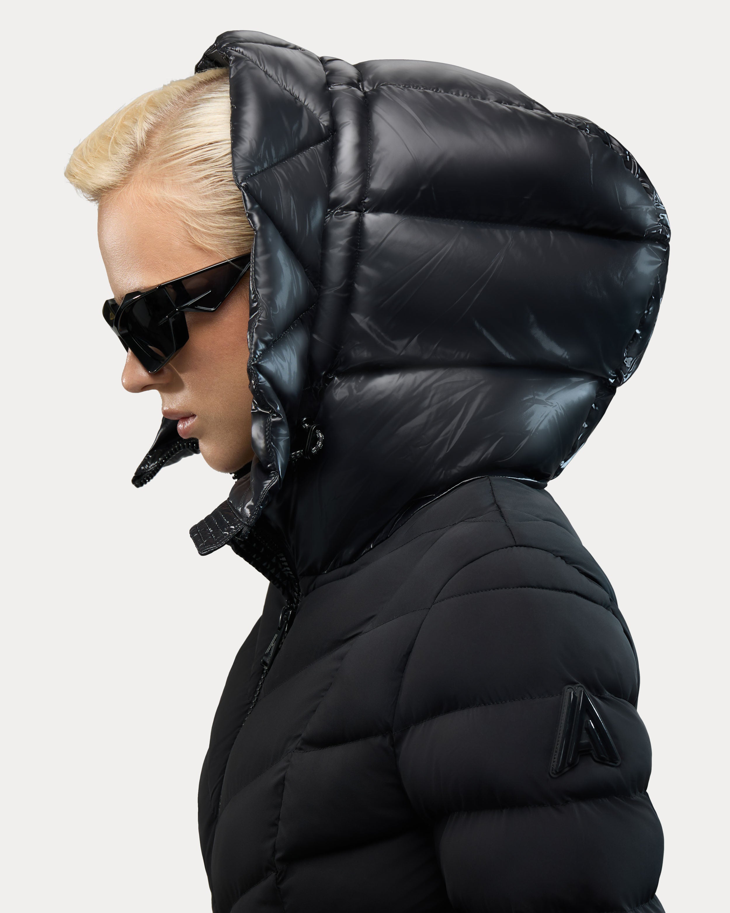 Manteau léger à matelassage en chevron Everlong avec détails lustrés