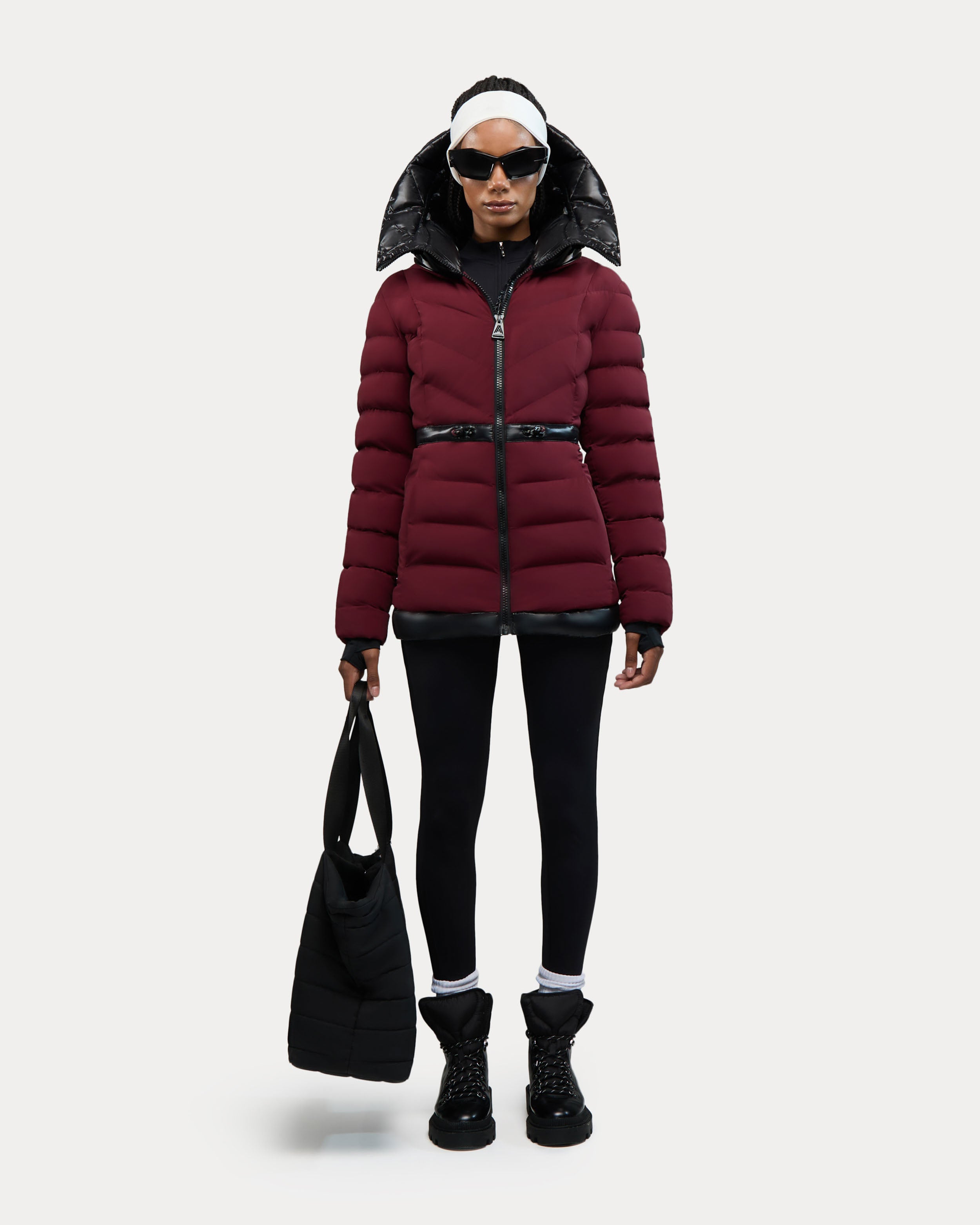 Manteau léger à matelassage en chevron Everlong avec détails lustrés